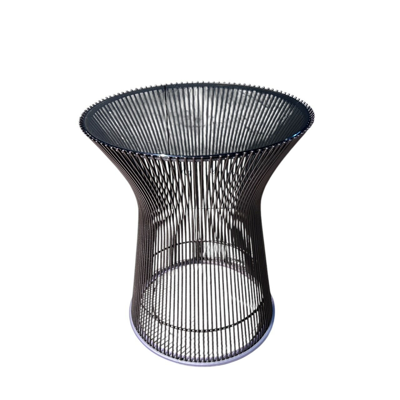 Knoll International - 2er Set Stuhl Platner Stoff Eva 170 Petrolblau Gestell Bronze Metallic Inklusive Beistelltisch - 6