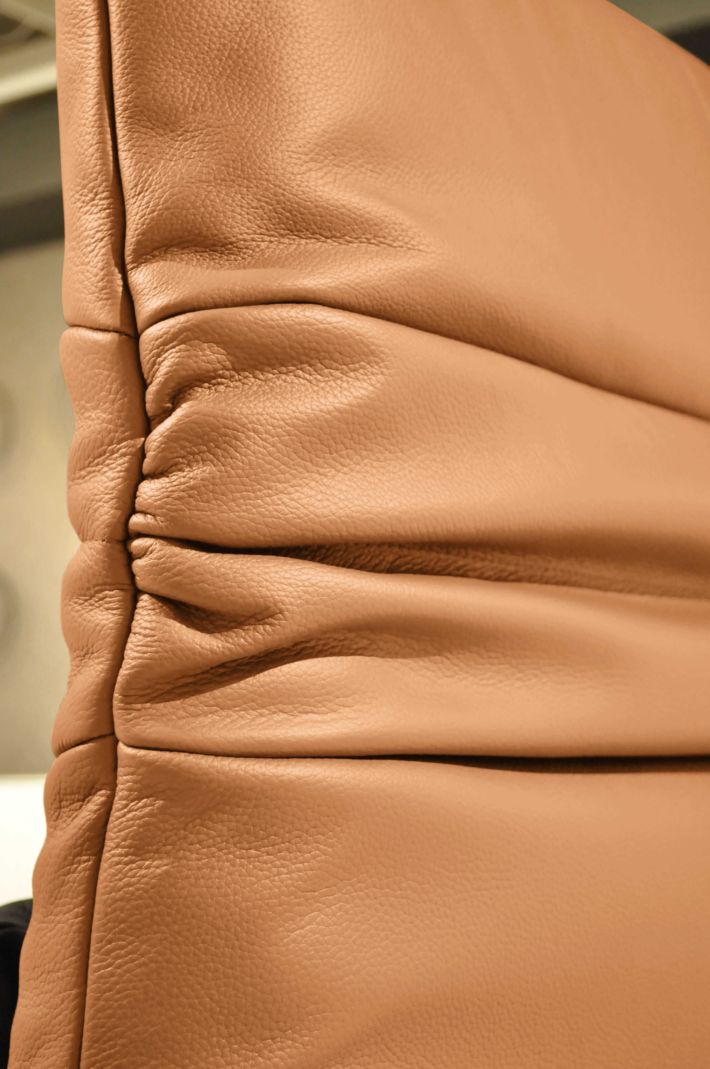 Rolf Benz - Sofa Plura Leder Orange  Liegerücken - 6