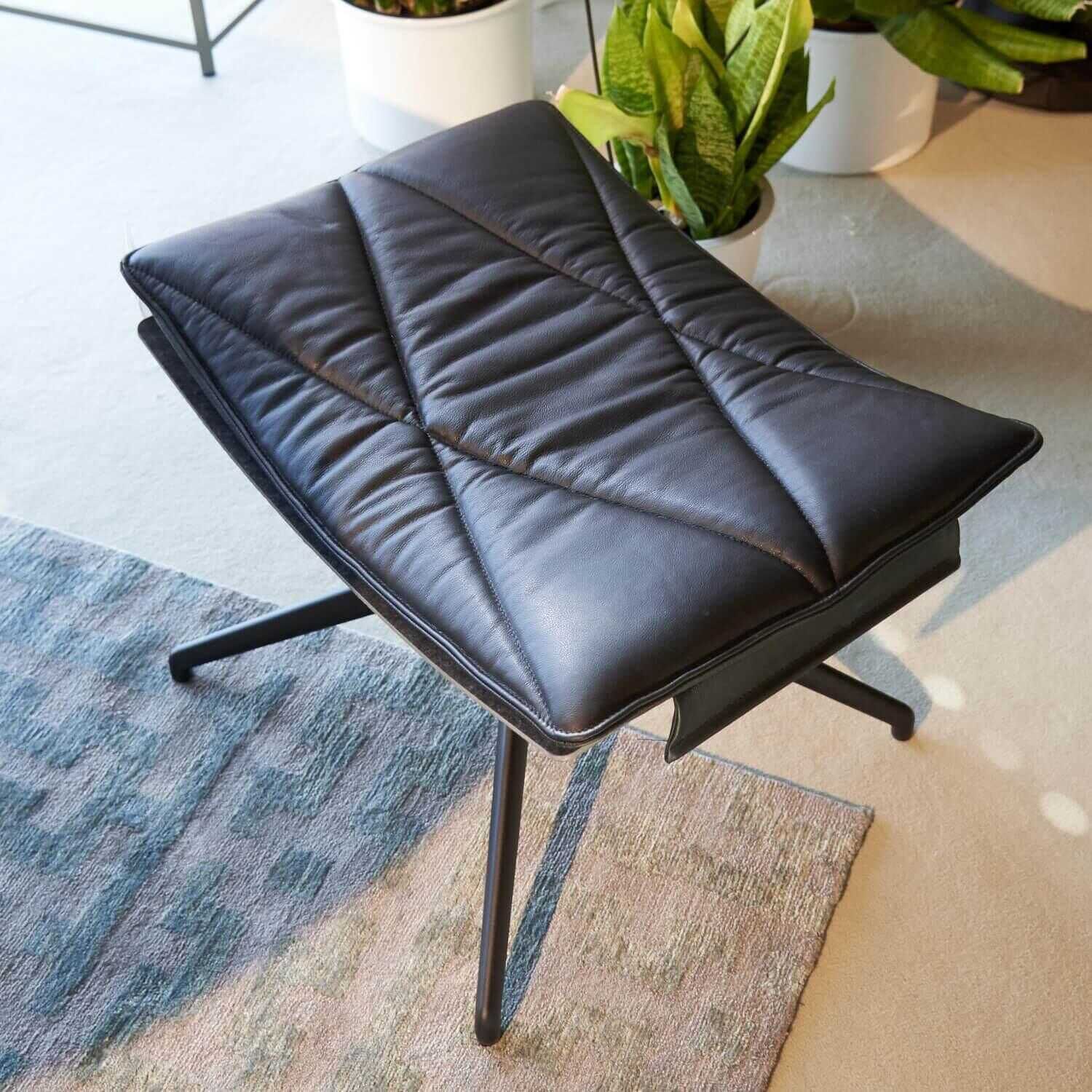 kff-lounge-sessel-nest-pure-leder-anthrazit-mit-hocker-b7ef5ea52a6cKrPG5Jrgr6zgL KFF - Lounge Sessel Nest Pure Leder Anthrazit mit Hocker - 11