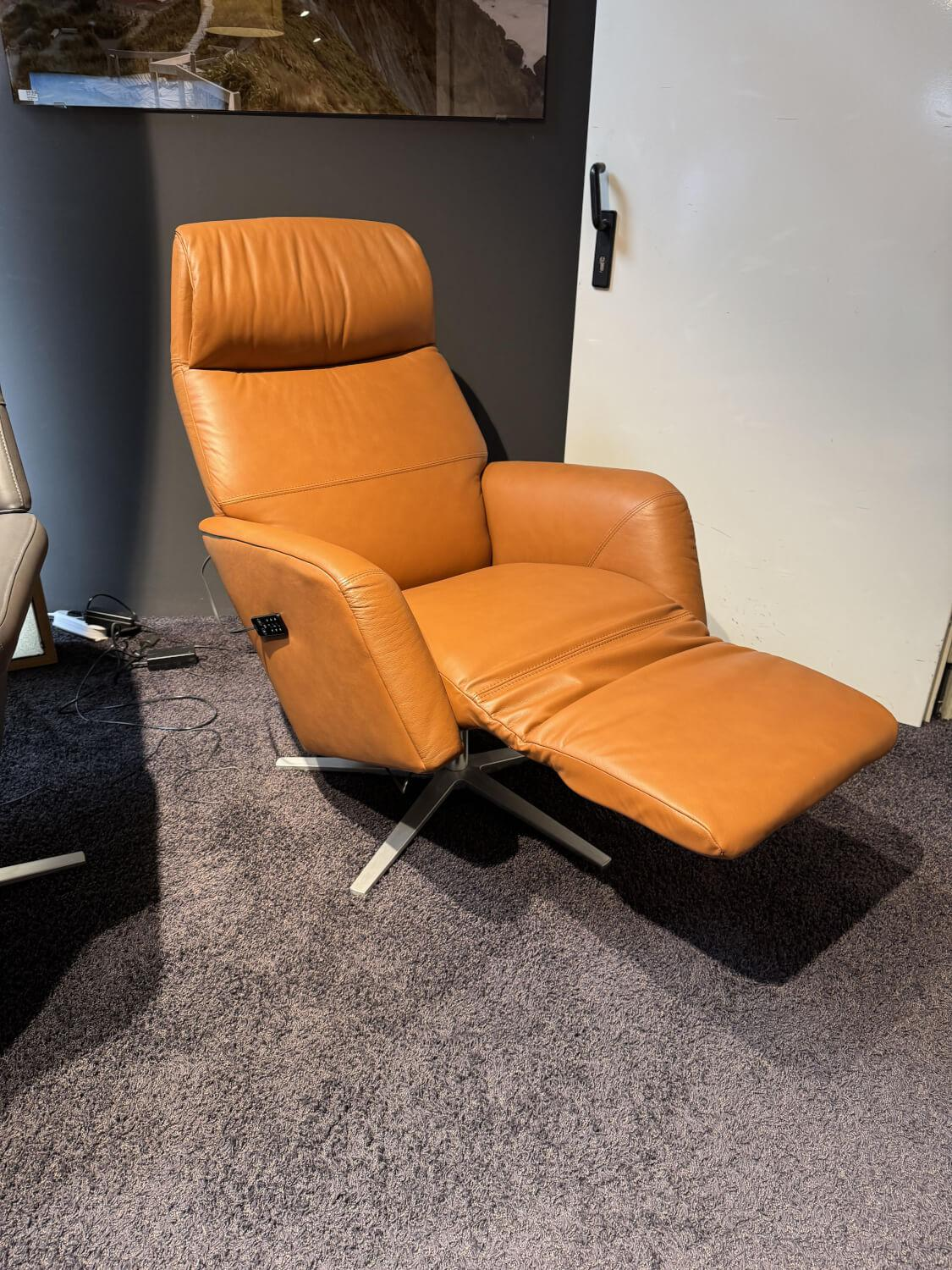 Stressless - Sessel Scott Leder Paloma Cognac Orange Gestell Chrom mit Verstellfunktion - 2