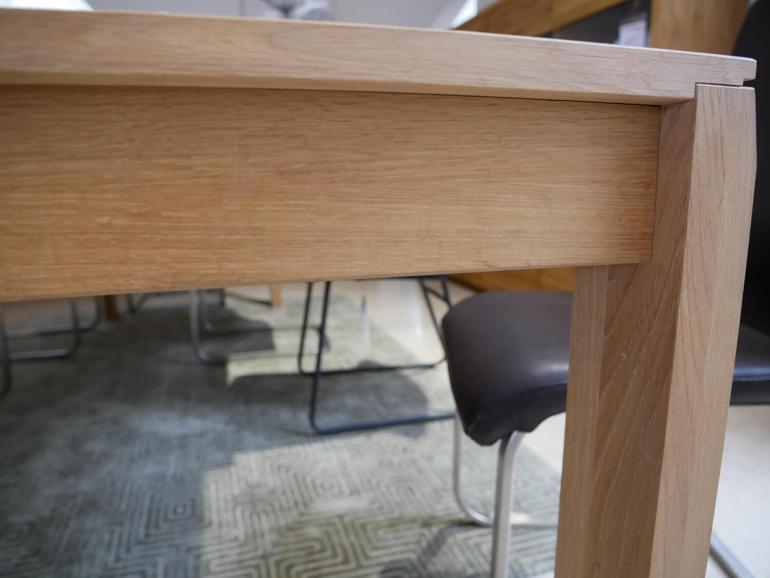 Decker - Esstisch 5100 Eiche Massiv Bianco mit Verlängerungsplatte - 4