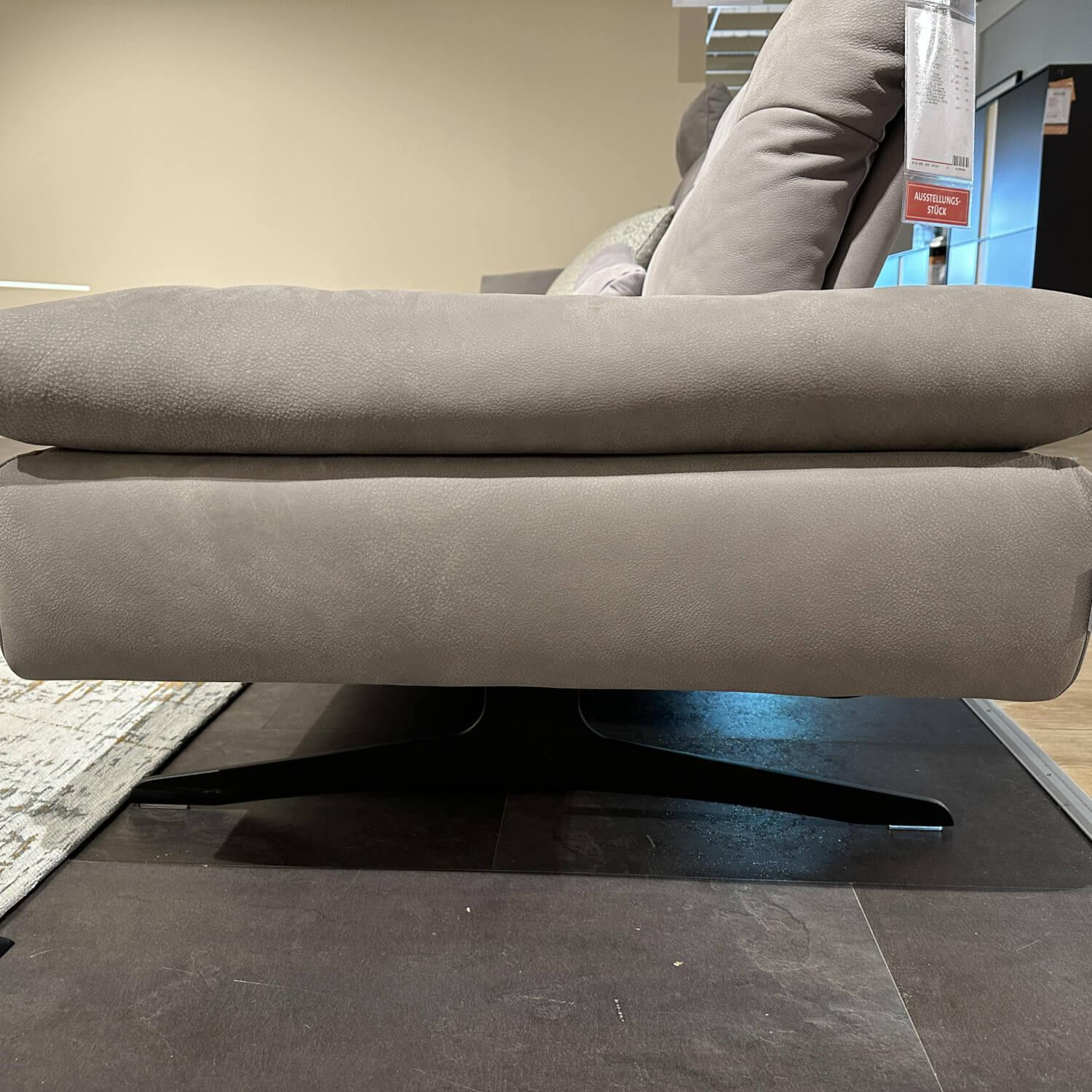 W. Schillig - Ecksofa 16741 seventy5 Leder Steel (LK40) Grau Fuß FT9 M99 Schwarz Mit Sitztiefenverstellung - 3