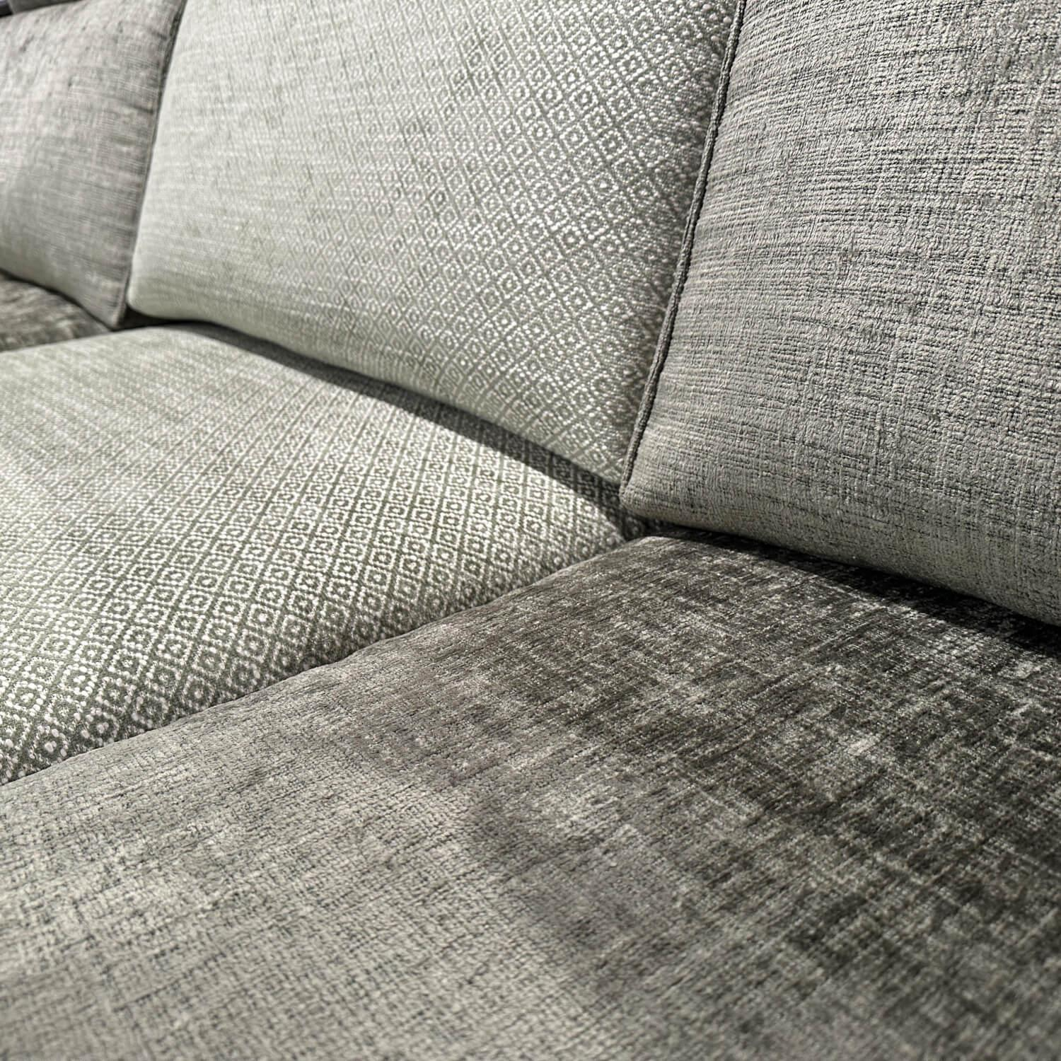 WK Wohnen - Ecksofa Cubico 640 Stoff JAB 23032/22031 Grau Grün - 4