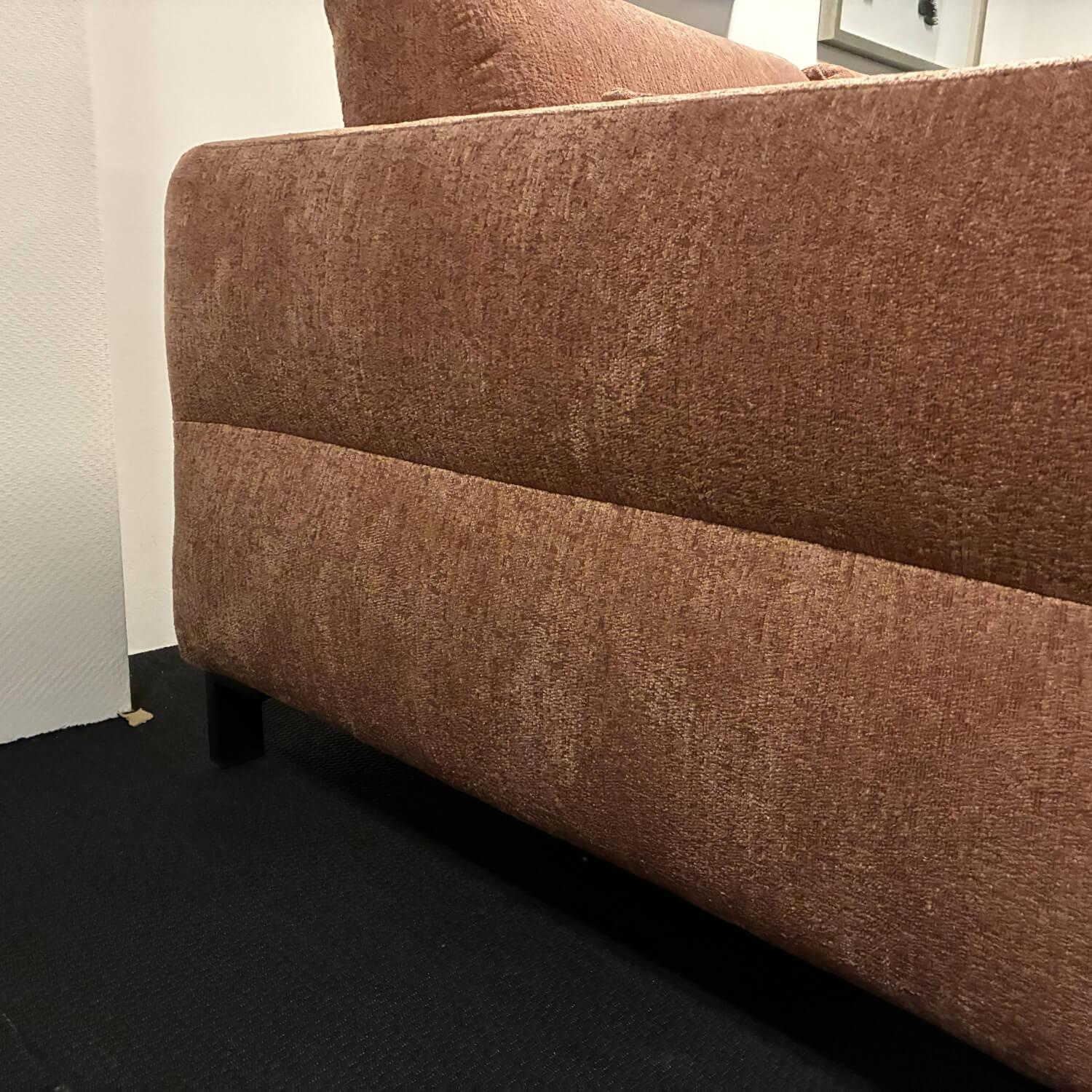 Restyl - Schlafsofa LS23 Igris Dolly Stoff 2 7042 Braun Orange Füße Metall Schwarz Inklusive Nierenkissen - 2
