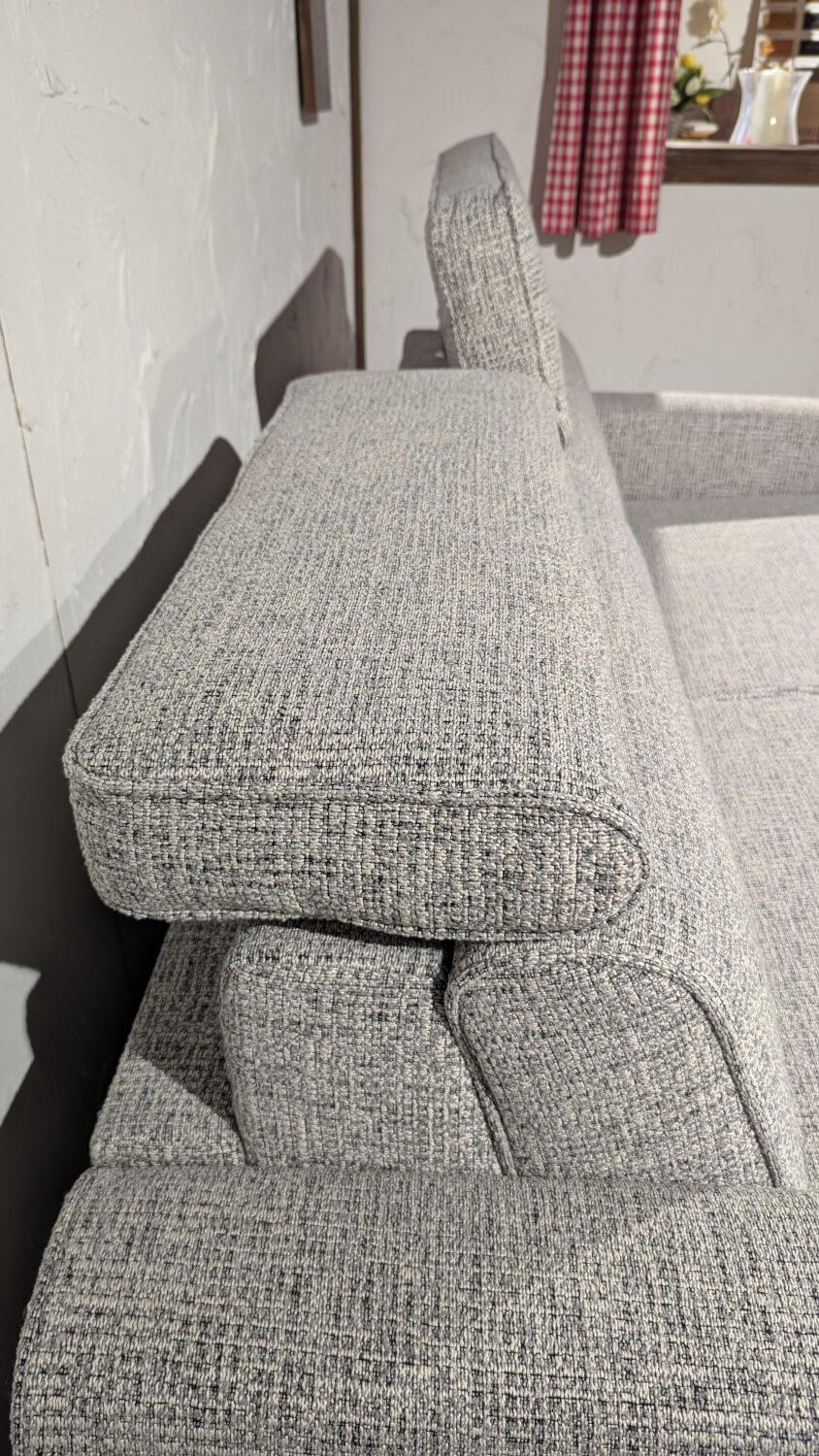 Restyl - Schlafsofa Enya Stoff 2-7074 Grau Füße Schwarz - 3