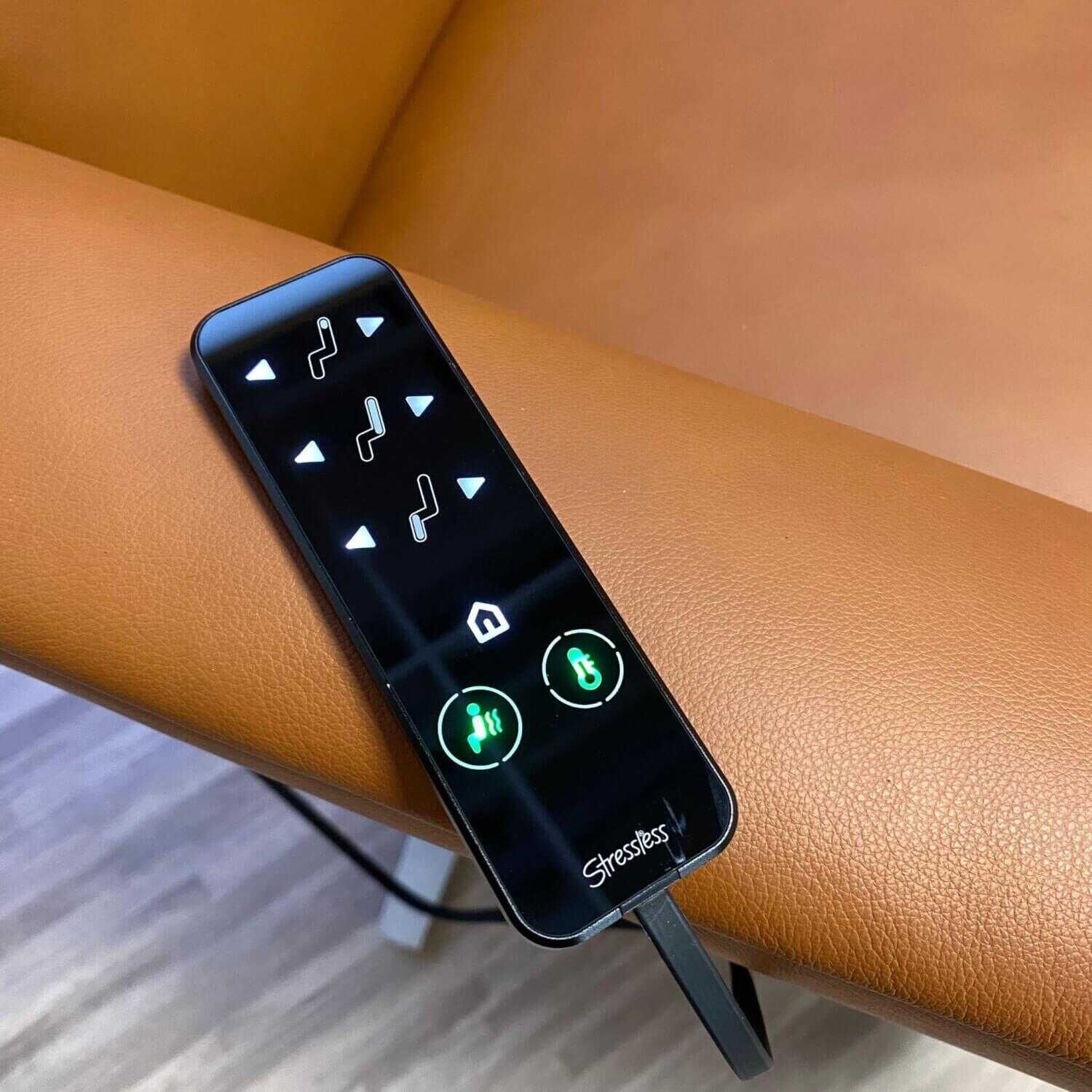 Stressless - Relaxsessel Scott Sirius Leder Paloma New Cognac Fuß Sternfuß Chrom mit Heizung und Massage - 9