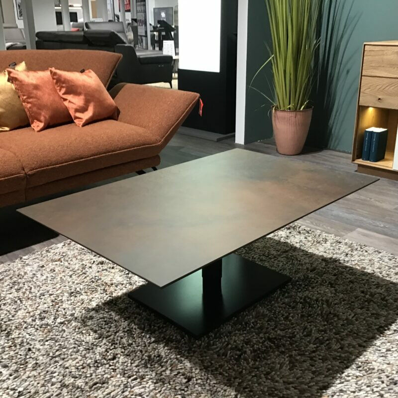 Ronald Schmitt Design - Couchtisch Kolo Platte Keramik Ossido Bruno Braun Gestell Edelstahl Tiefschwarz - 4