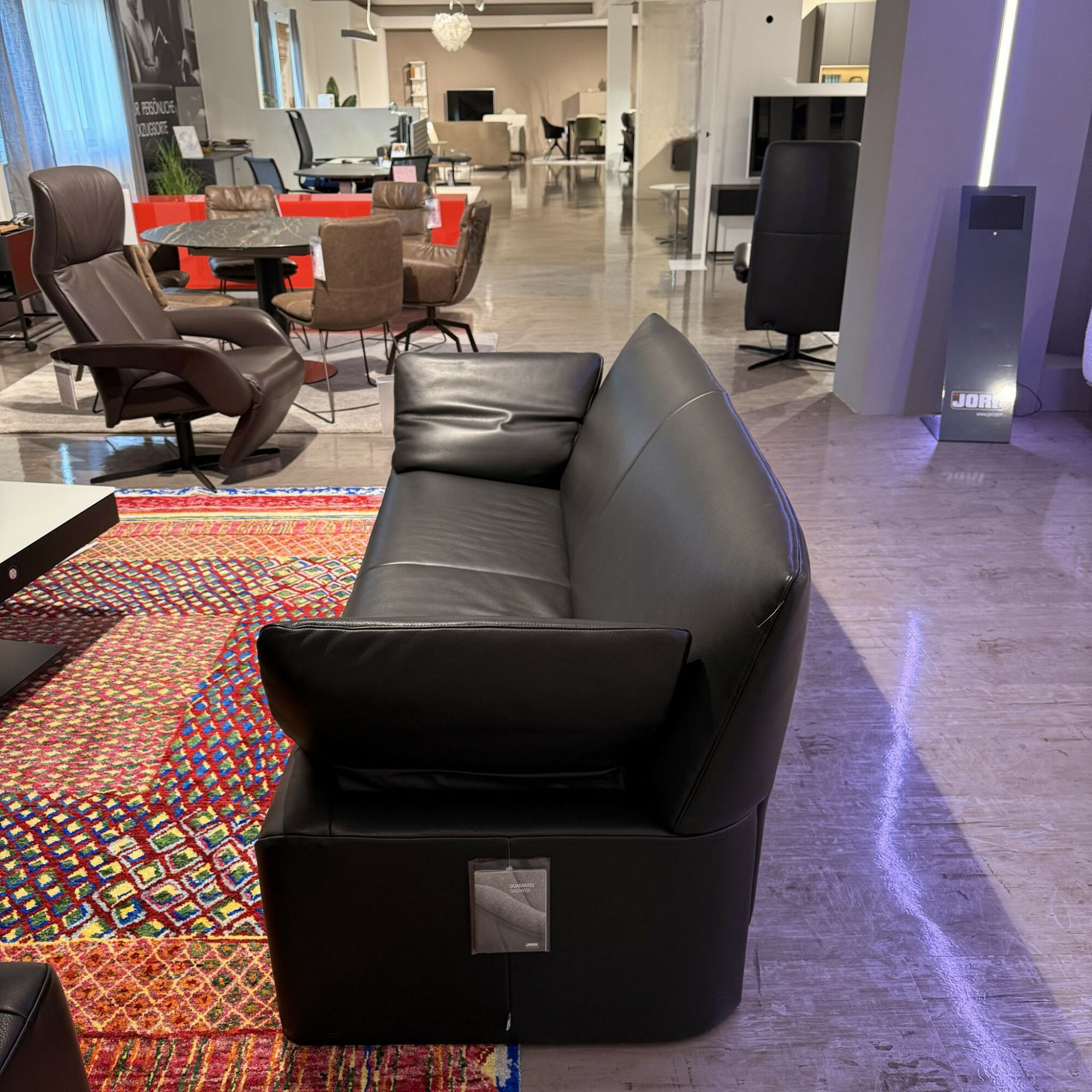 Jori - Sofa Linea Leder Lipano Black Schwarz - 7