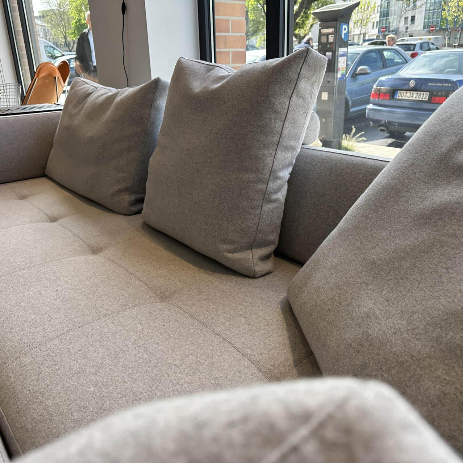 Walter Knoll - Ecksofa Prime Time Stoff Divina Melange 2 120 Hellgrau Gestell Metall Schwarz Matt Pulverbeschichtet - 6