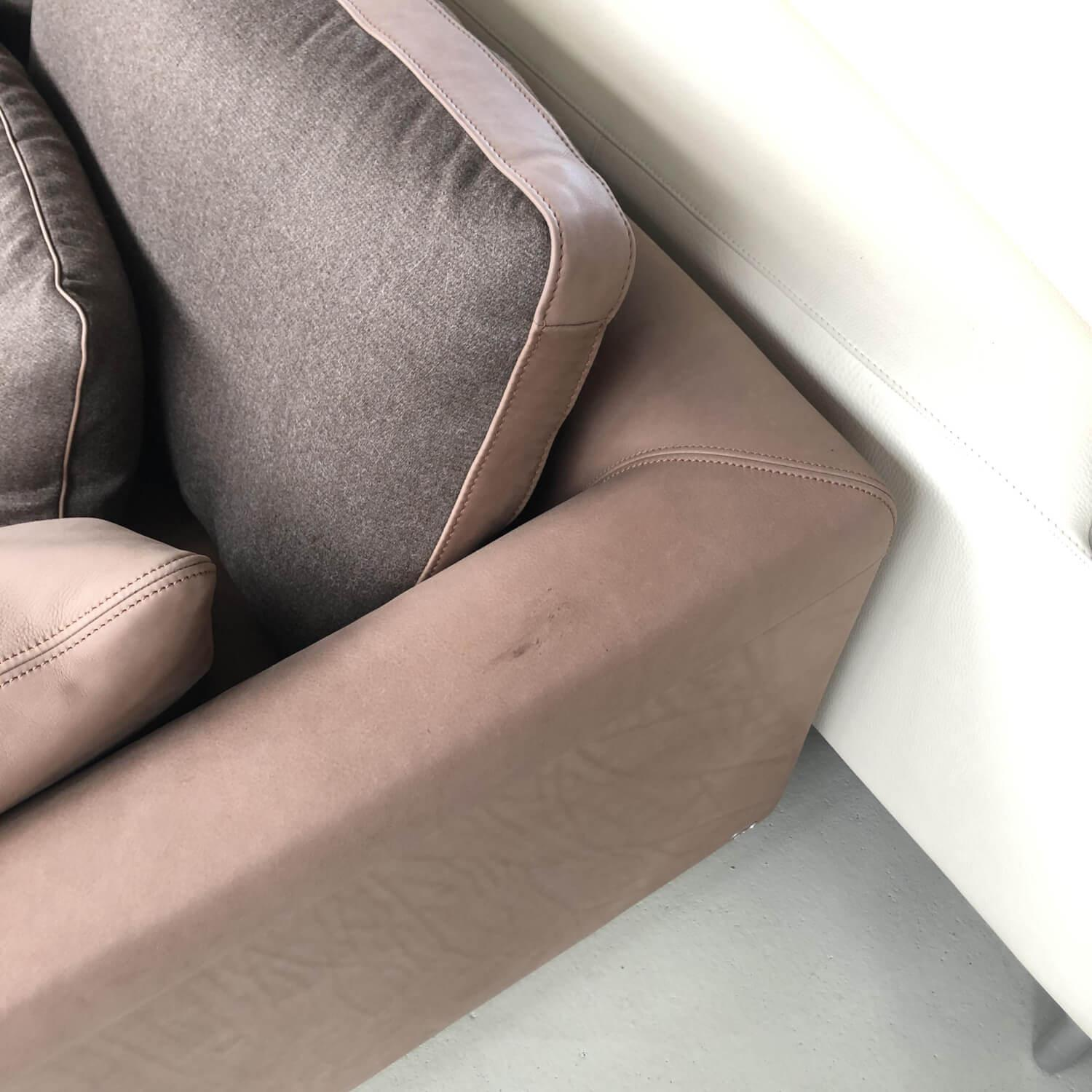 De Sede - Sofa DS49/02 Naturale Noce Füße Metall mit 4 Kissen - 6