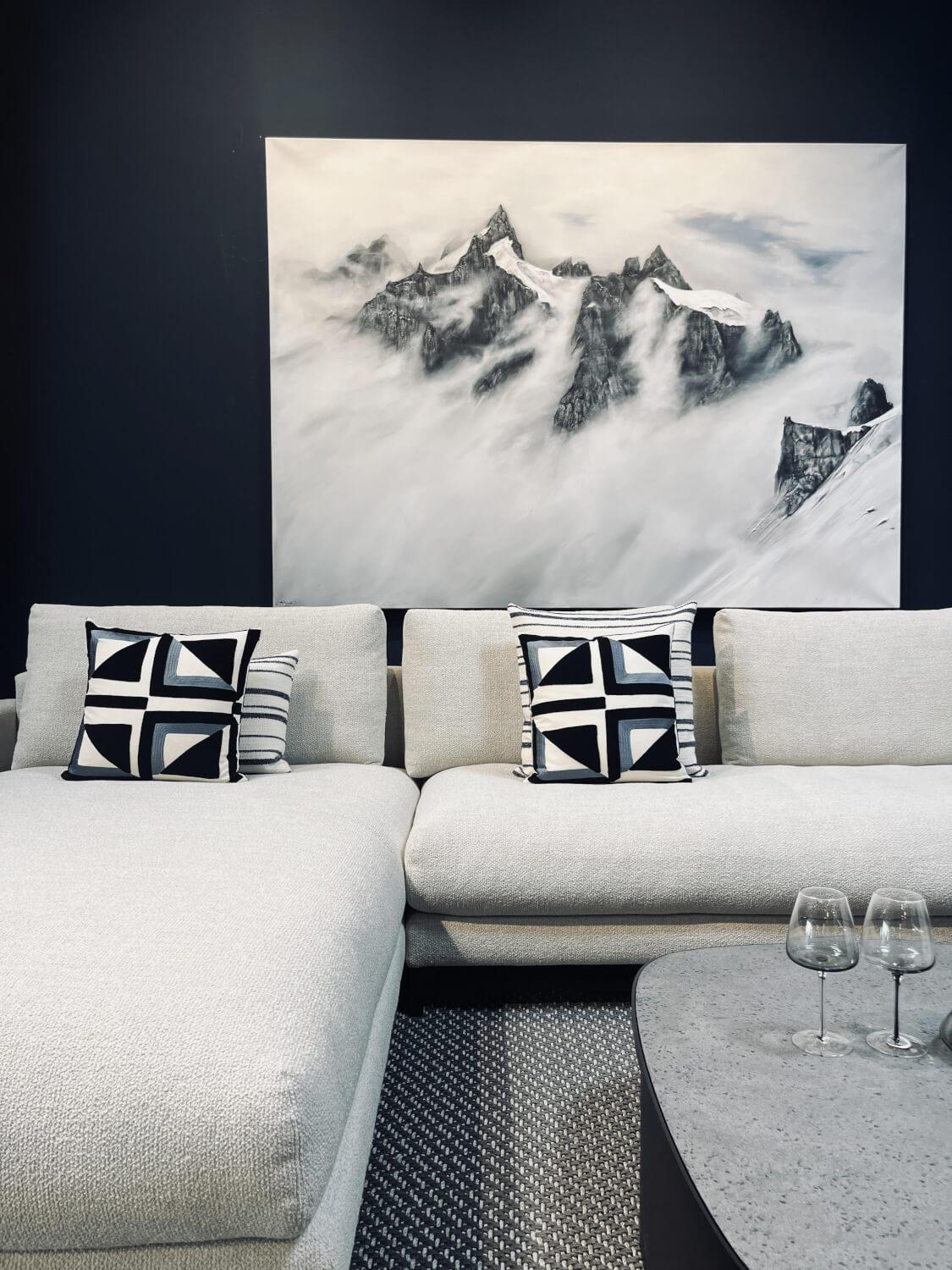 Rolf Benz - Ecksofa Nuvola Stoff 24.159 Kieselgrau Grau Fuß Aluminiumguss Verkehrsschwarz Schwarz Pulverbeschichtet Mit Kissen - 3