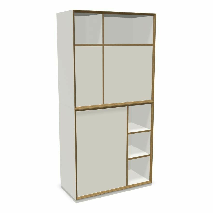 Müller Möbelwerkstätten - Regal Vertiko MDF Weiß Matt Lackiert Kante Multiplex - 4