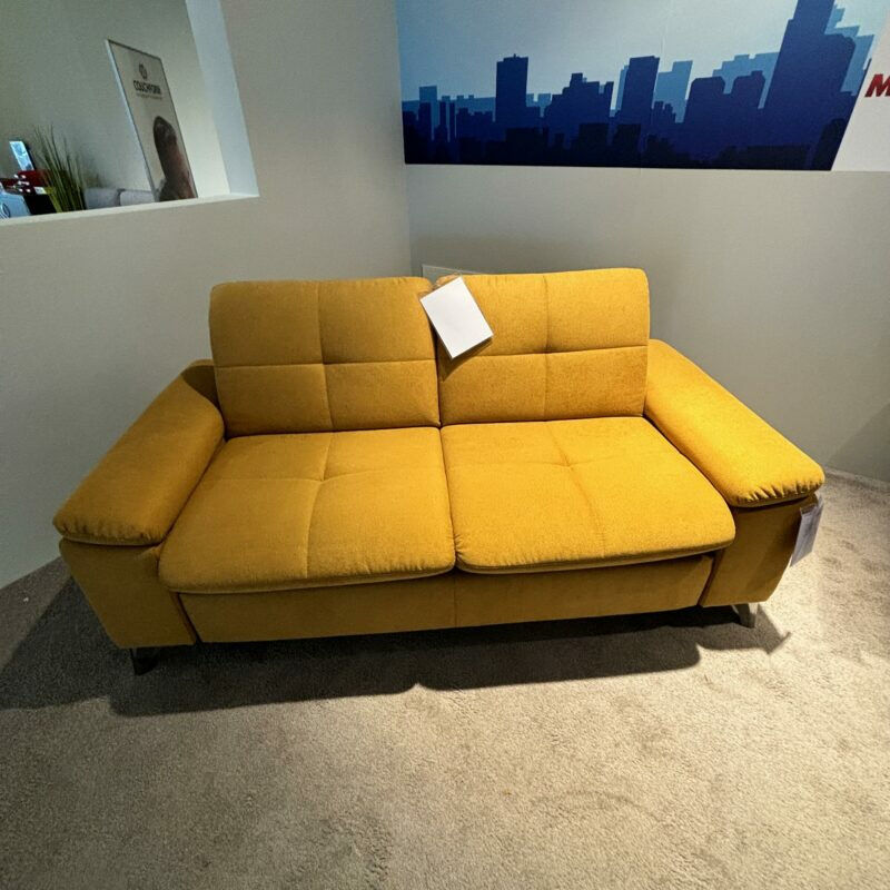 Steinpol - Schlafsofa Poco Paloma Comfort Stoff Sofia Clean Gelb Gestell Metall Chromfarbig Ausklappbar - 2