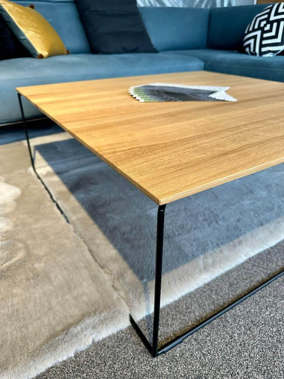 Bullfrog - Couchtisch Nico T30 Platte Massivholz Eiche Geölt Gestell Stahl Schwarz Pulverbeschichtet - 3