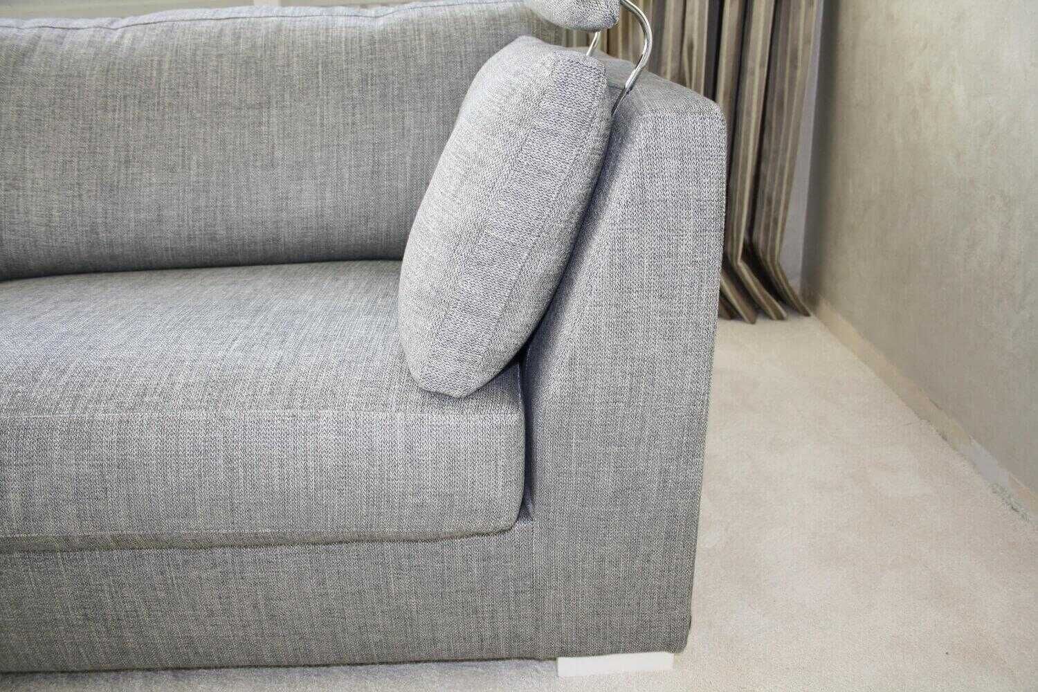 Bielefelder Werkstätten - Sofa BW Inspiration BW-122-3030, BW-122-3020 Stoff Grau mit Tisch BW-122-201 - 8