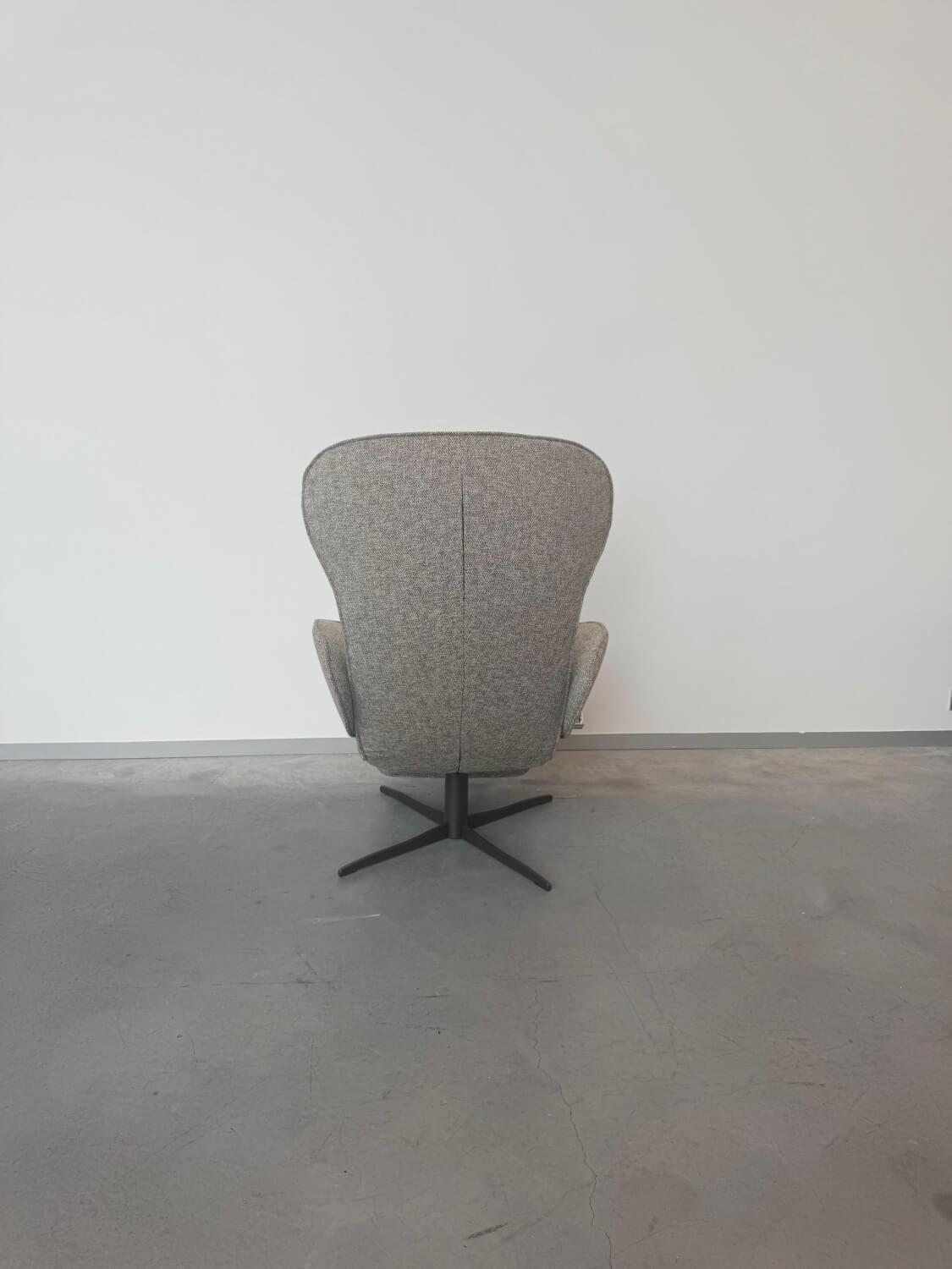 Jori - Relaxsessel Daydreamer Mono-Move Medi Stoff Bembebis 704 Grau 4 Stern Fuß Gewellt Braun Lackiert - 4