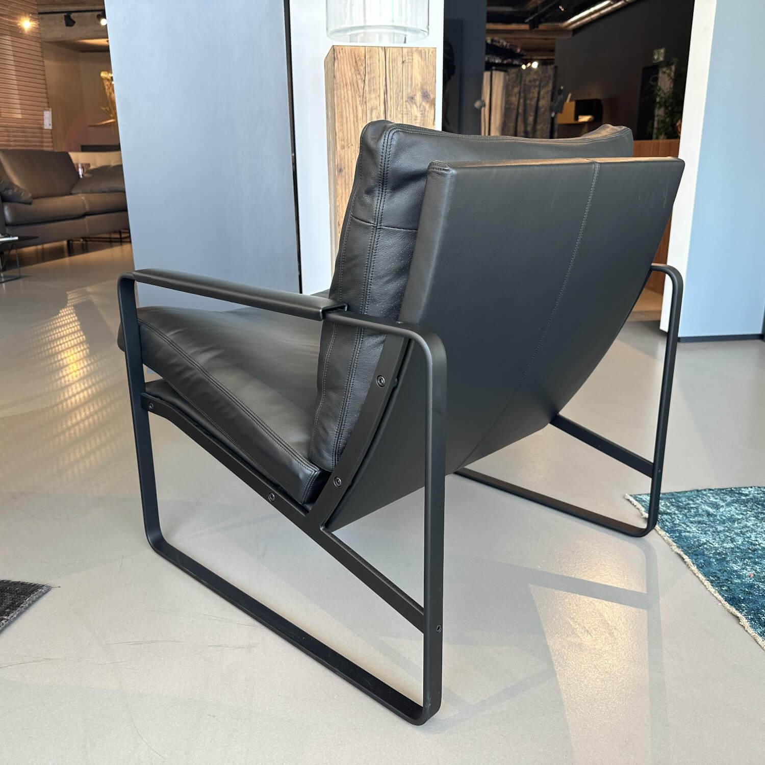 Walter Knoll - Sessel Fabricius Black Edition Leder Classic Black Schwarz Gestell Matt Schwarz - 3