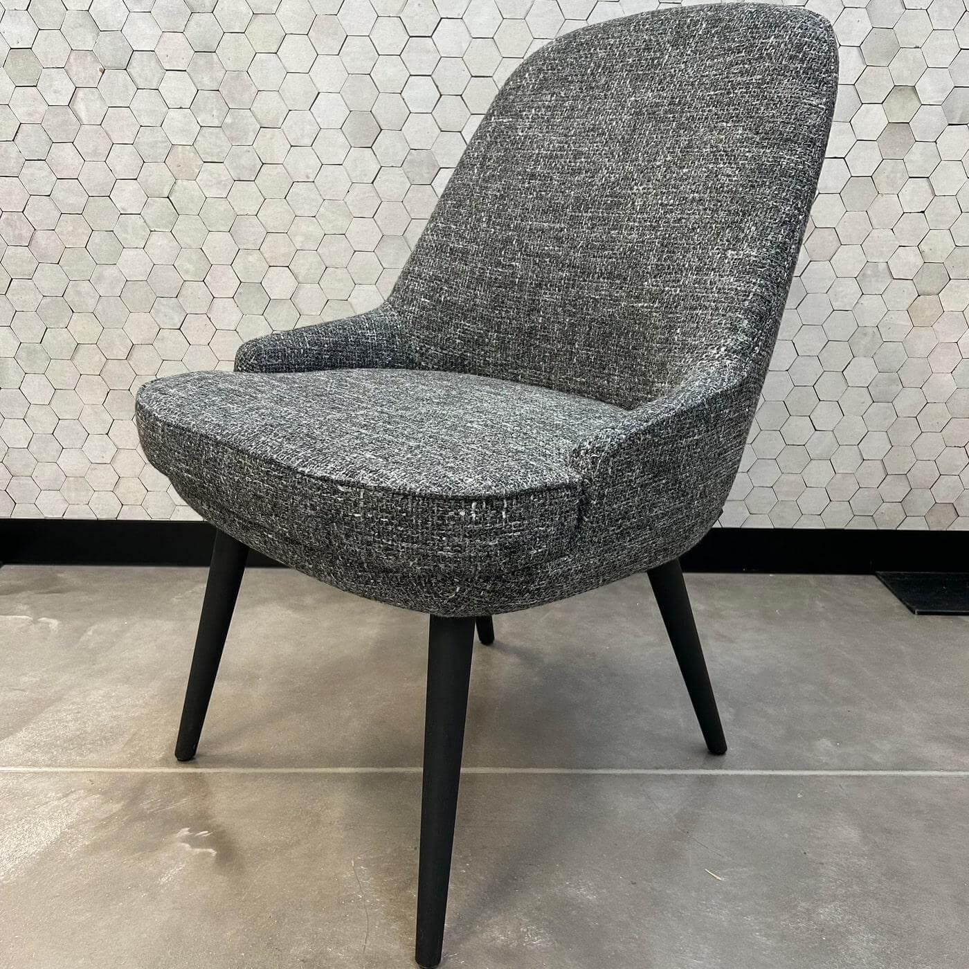 Walter Knoll - Stuhl 1375 Stoff Weave 7758 Chess Grau Weiß Gestell Eiche Schwarz Geflammt - 4