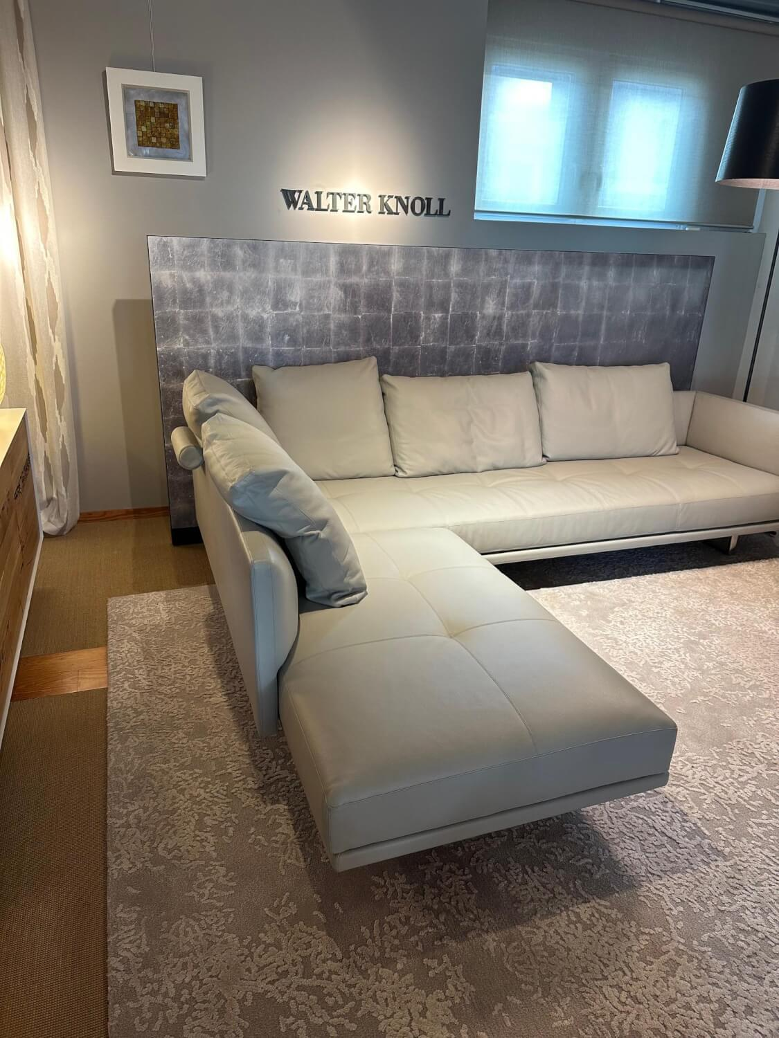 Walter Knoll - Prime Time Leder Rodeo Soft 1416 Quartz Creme Grau Kufen Aluminium Chrom - 3