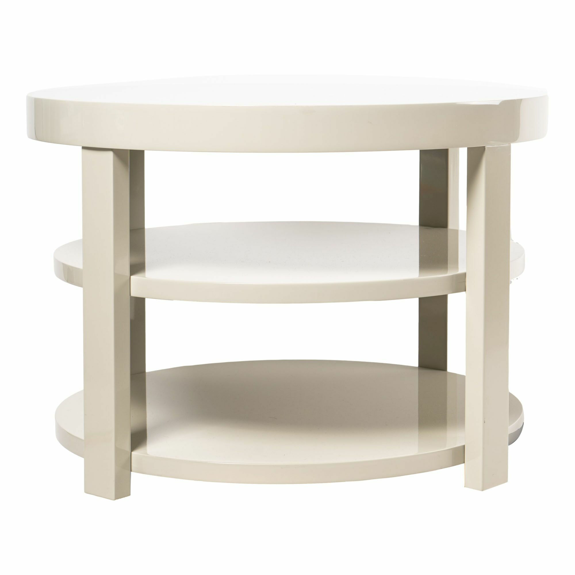 Casamilano - Couchtisch Berlino 1907 Lack Hochglänzend Greige RAL 7044 Weiß Grau - 4
