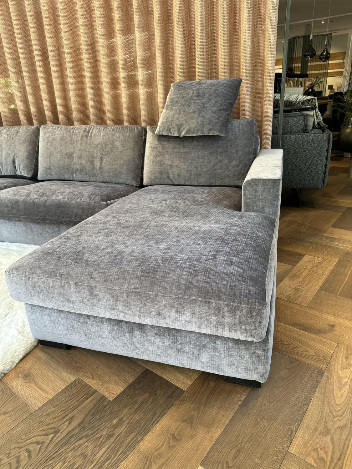 Bielefelder Werkstätten - Sofa Inspiration Stoff IP Fame IP1777 484 Grau Holzfuß Esche Schwarz Gebeizt - 8