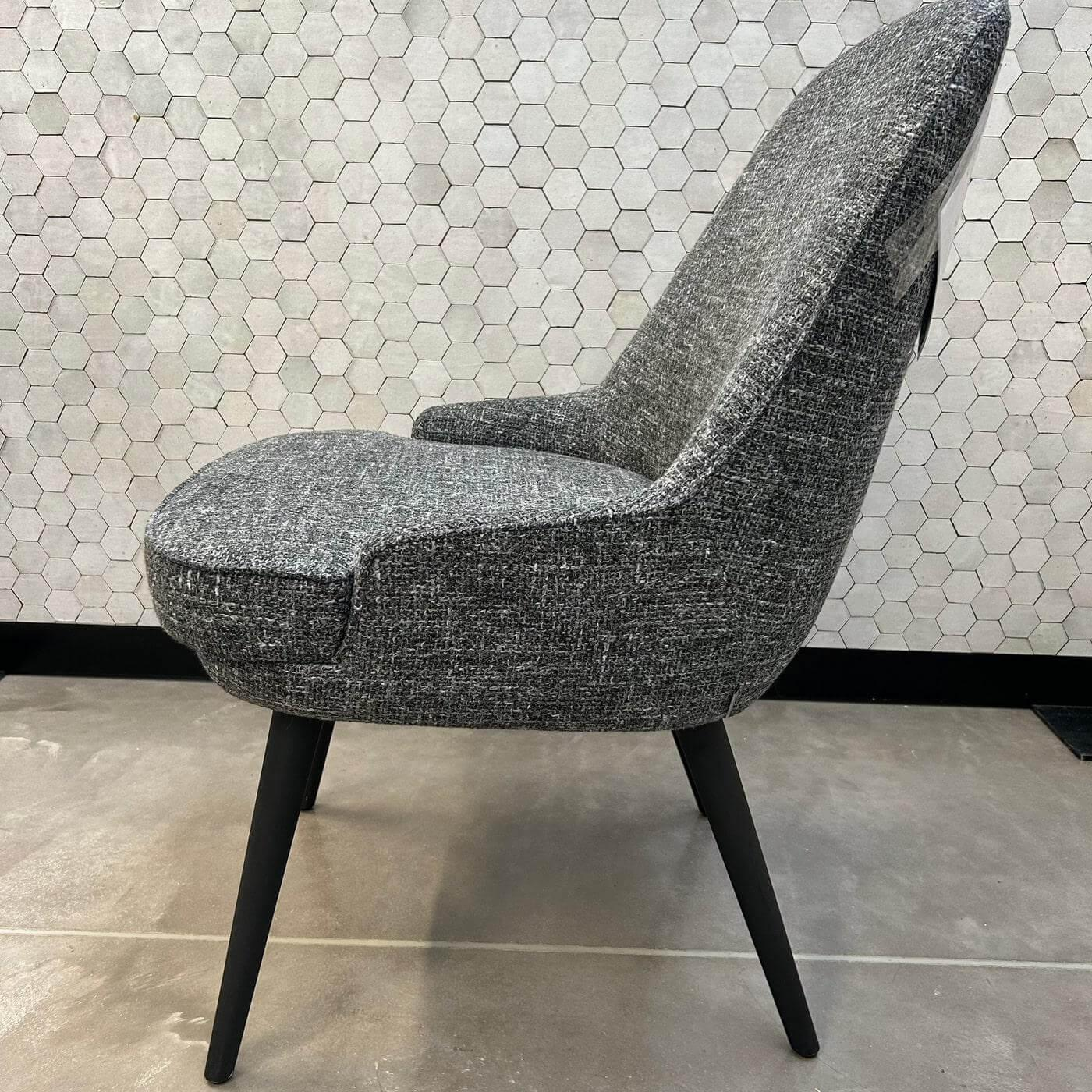 Walter Knoll - Stuhl 1375 Stoff Weave 7758 Chess Grau Weiß Gestell Eiche Schwarz Geflammt - 6