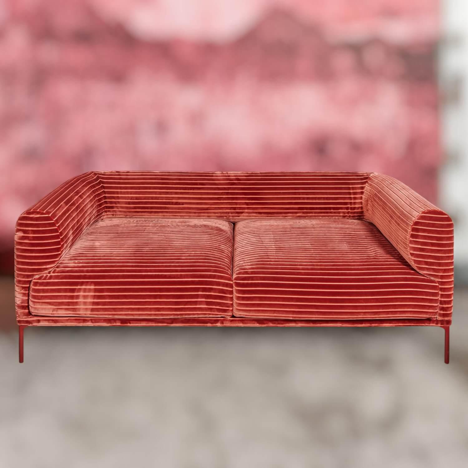 IP Design - Sofa Loop 2/75 Stoff Glory IP1791-262 Rot Füße Rot - 8