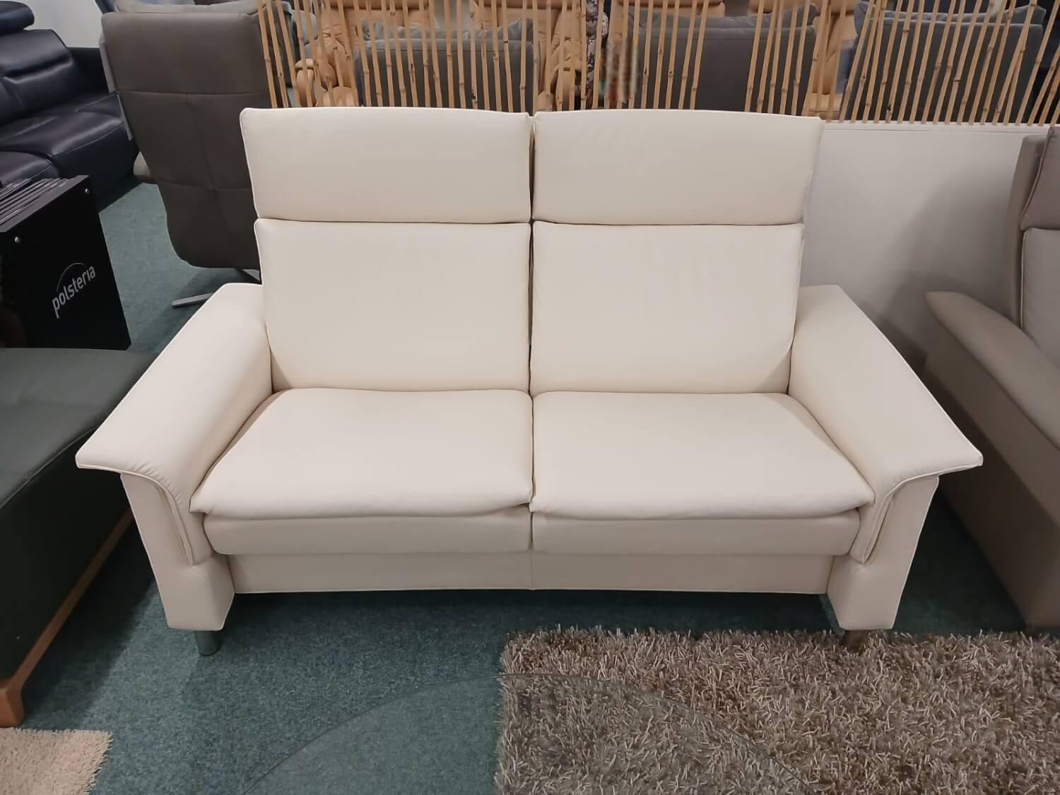 Stressless - Sofa Aurora Hoch Leder Paloma Vanilla Creme Fuß Stahlbein Rund Chrom - 10