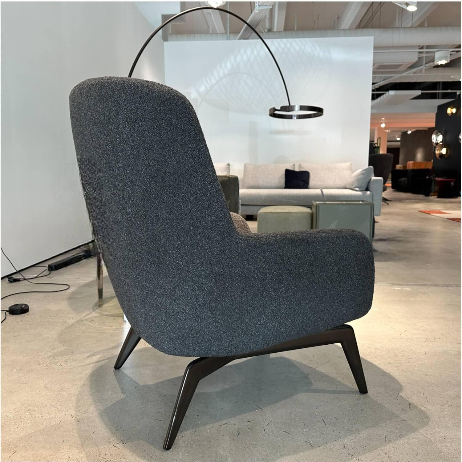 Minotti - Sessel Belt Bergère Stoff Sable 04 Ferro Anthrazit Füße Aluminium Brandy - 4