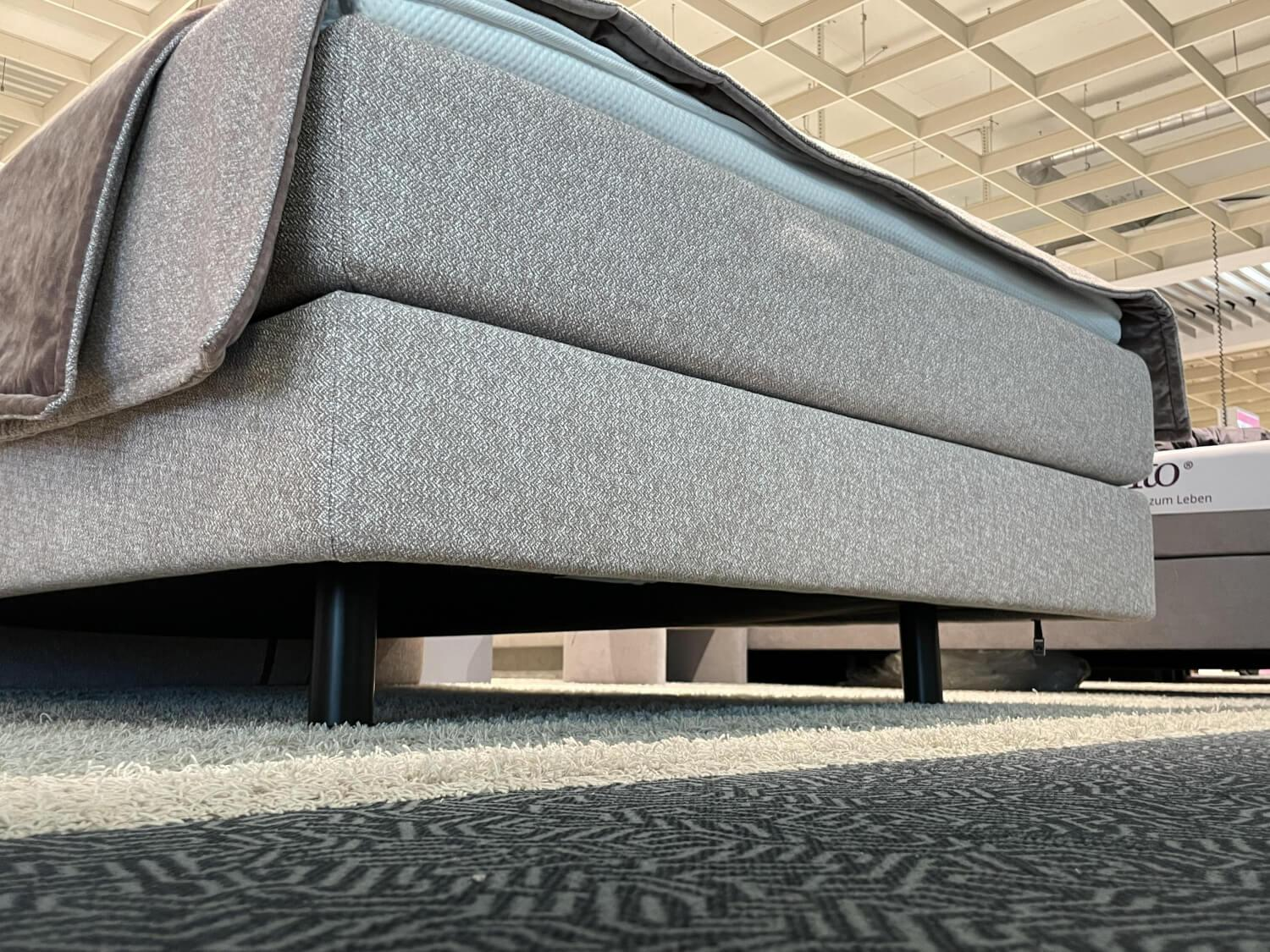 Hülsta - Boxspring Multi 140x200 Stoff M312 Rose Top Point mit Matratze und Topper - 9