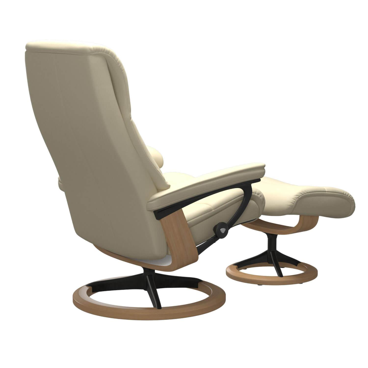 Stressless - Relaxsessel View M Mit Hocker Leder Paloma Vanille Gestell Signature Eiche - 4