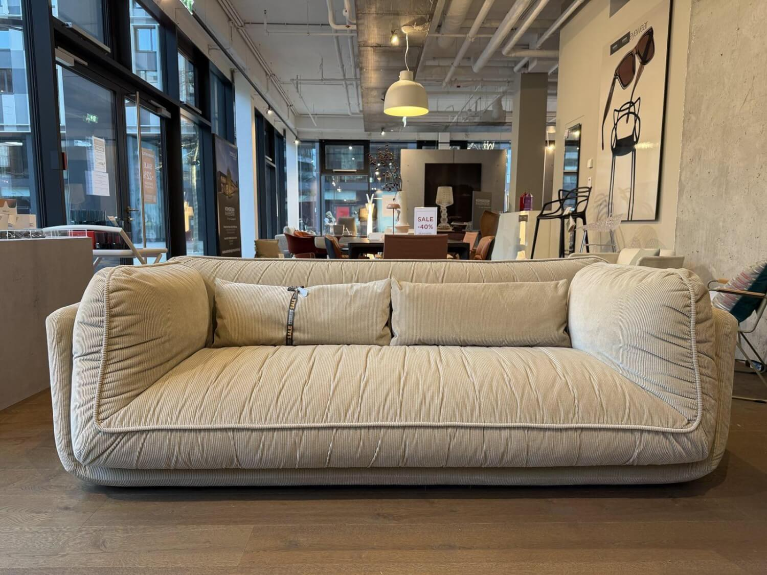 Leolux - Sofa Lunetta Stoff 5 Spazio 37 Beige Füße Aluminium Poliert Inklusive Pocket Leder Ceras Brindle Beige - 4