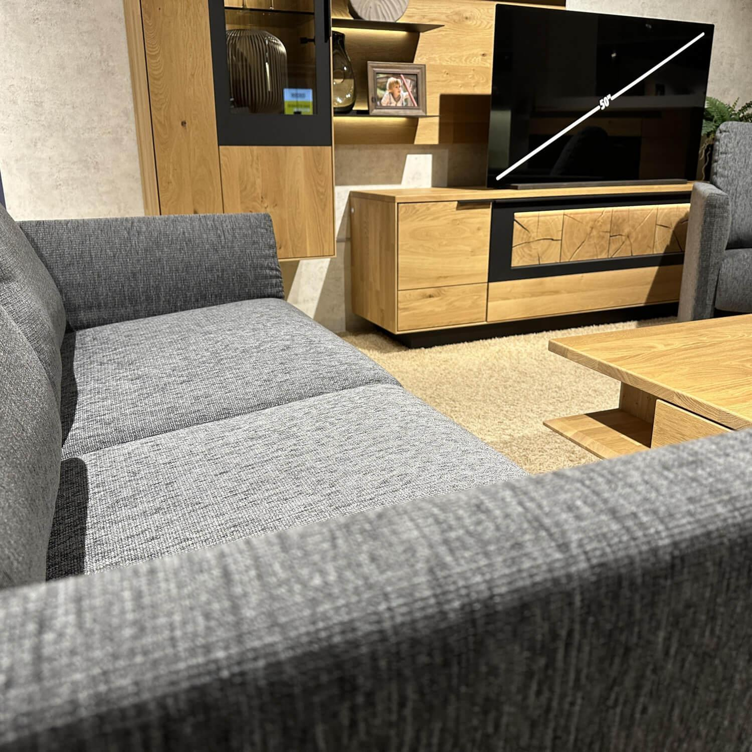 Erpo - Sofagruppe ER175 Varese Stoff Nora 5063 81 Grau Inklusive Sessel Und Hocker - 3