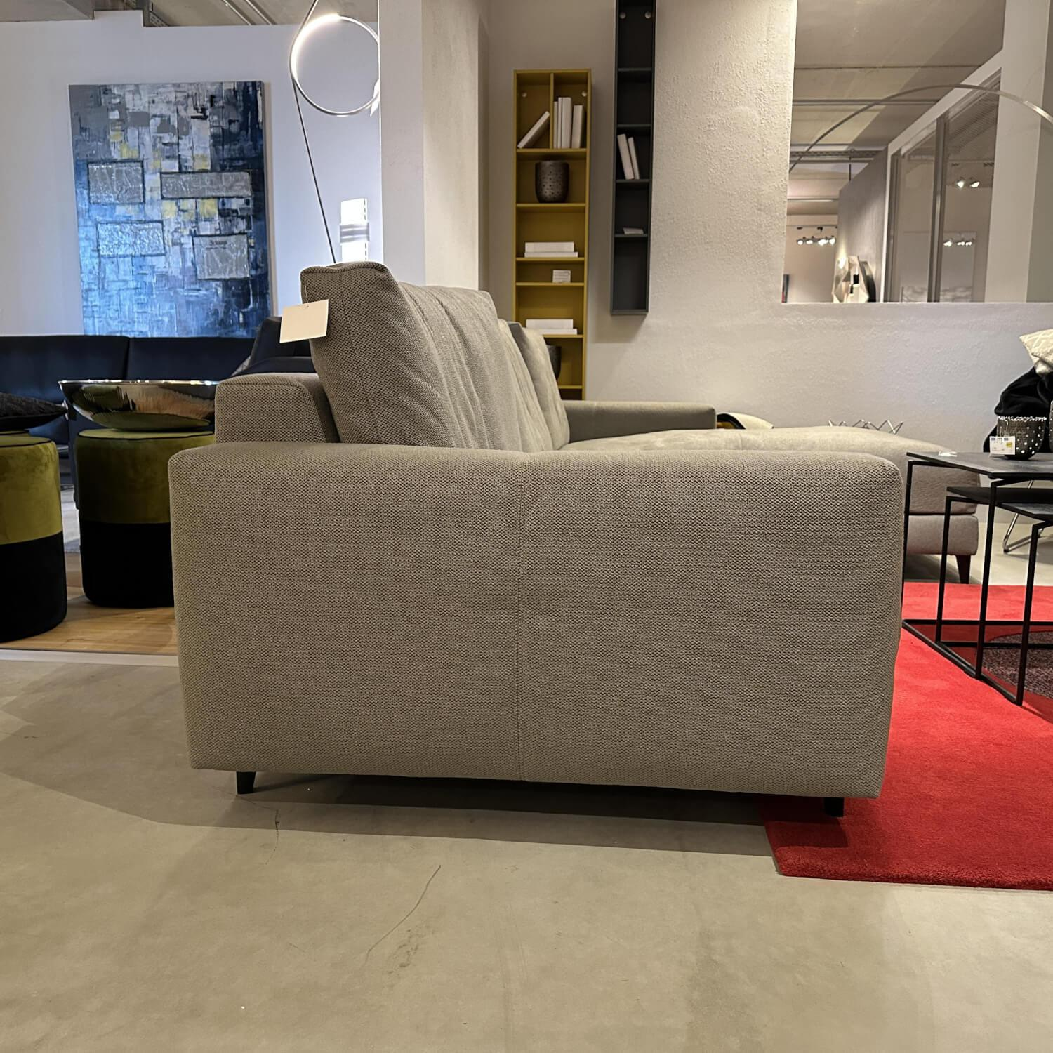 Artanova - Ecksofa Xenia Stoff U3471 Q2 Grau Taupe Füße Metall Schwarz - 8