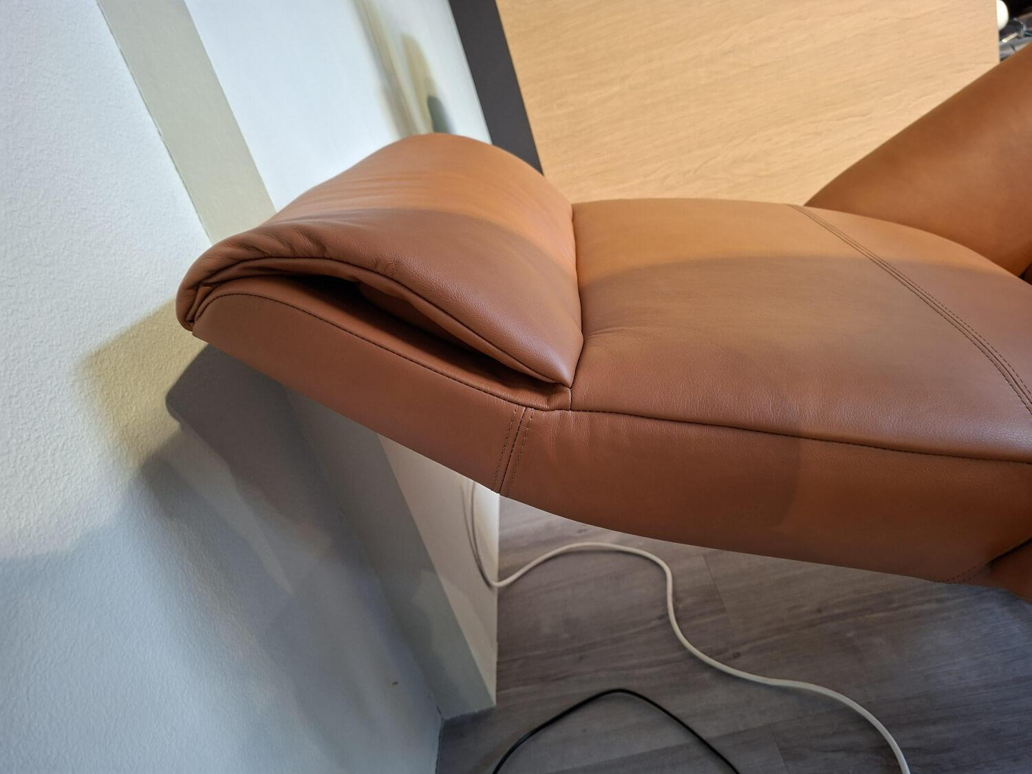 Stressless - Sessel Scott Sirius Leder Paloma 40 New Cognac Braun Gestell Brushed Alu Motorisch - 5