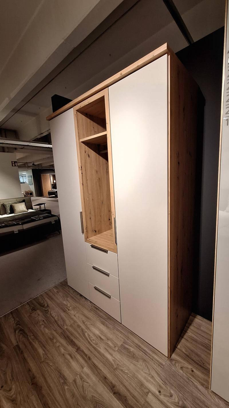 Nolte - Drehtürenschrank Horizont 100 Seidengrau Sanoma Eiche mit Garderobe - 4