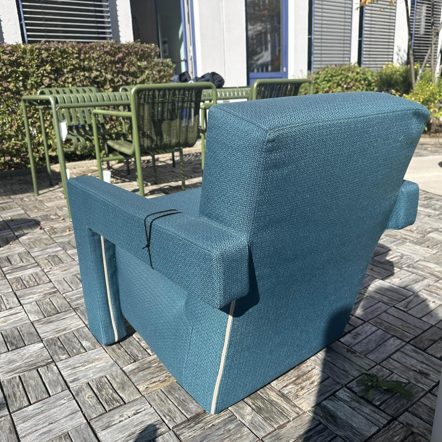 Cassina - Outdoor Sessel Utrecht XL Stoff Futura 701 Ottanio Blau Gestell Metall - 5