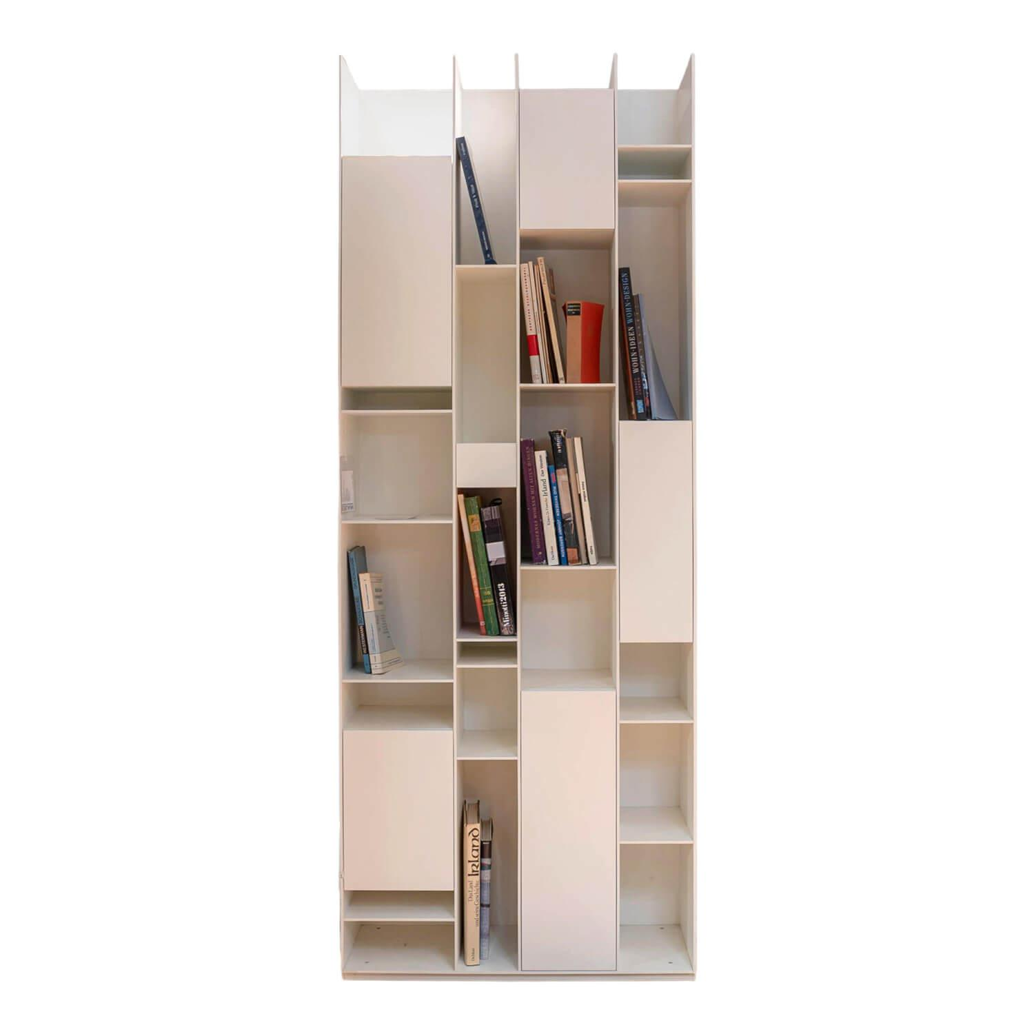 MDF Italia - Regalsystem Random Box Holzfurnier Esche Weiß Mit Verstellbaren Füßen - 1