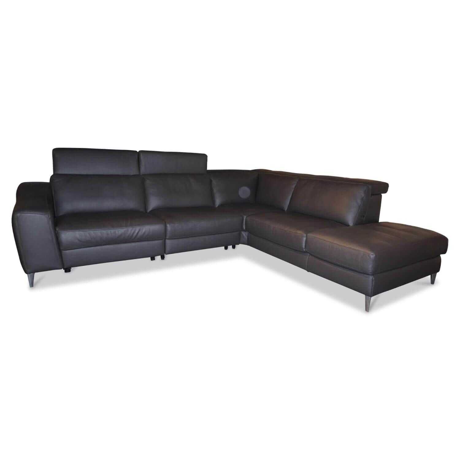 E. Schillig - Ecksofa Curuba High Leder Braun - 1