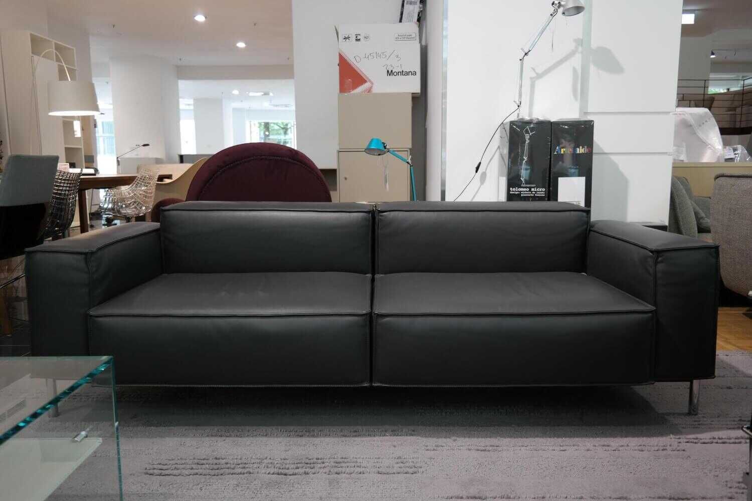 De Sede - Sofa DS-21/23 2,5-Sitzer Leder Touch Umbra Braun Grau - 5
