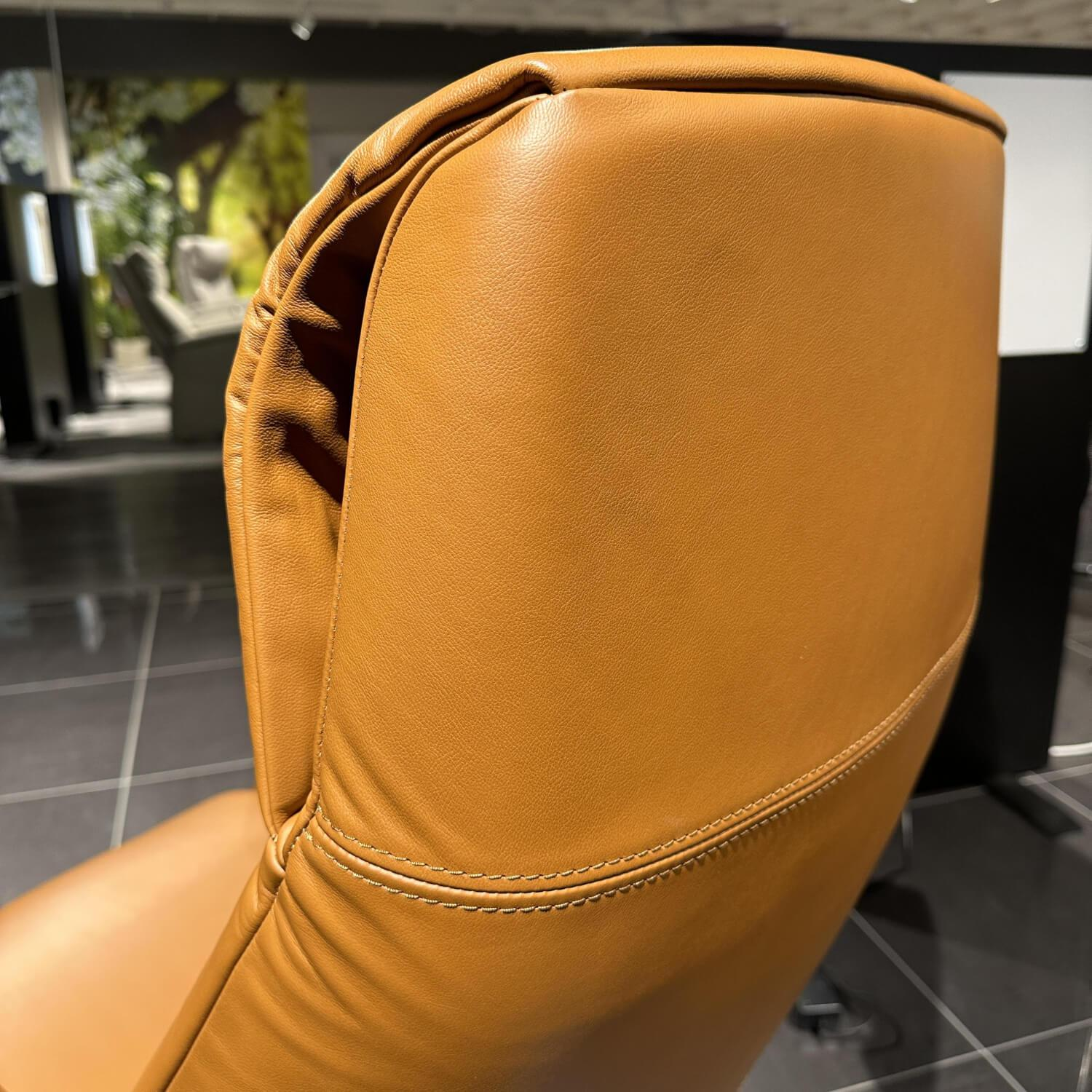 Stressless - Sessel Scott Power In Leder 094 Paloma 40 New Cognac Braun Gestell Sirius Base In Metall 46 Brushed Aluminium - 8