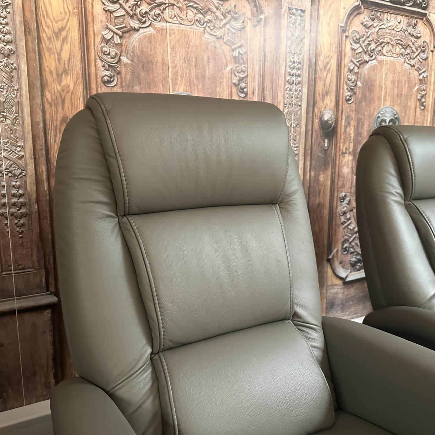 himolla - Relaxsessel 9773 Cumulus Quartett Leder 75 Torro Vulkan Braun Grau Inklusive Aufstehhilfe - 2