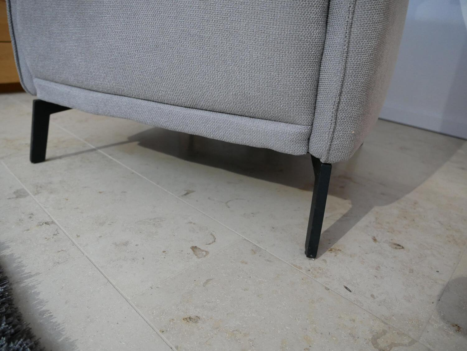 Candy - Sessel August 1057 Stoff Free Silver Gr. 6 Metallfuß Schwarz Matt - 2