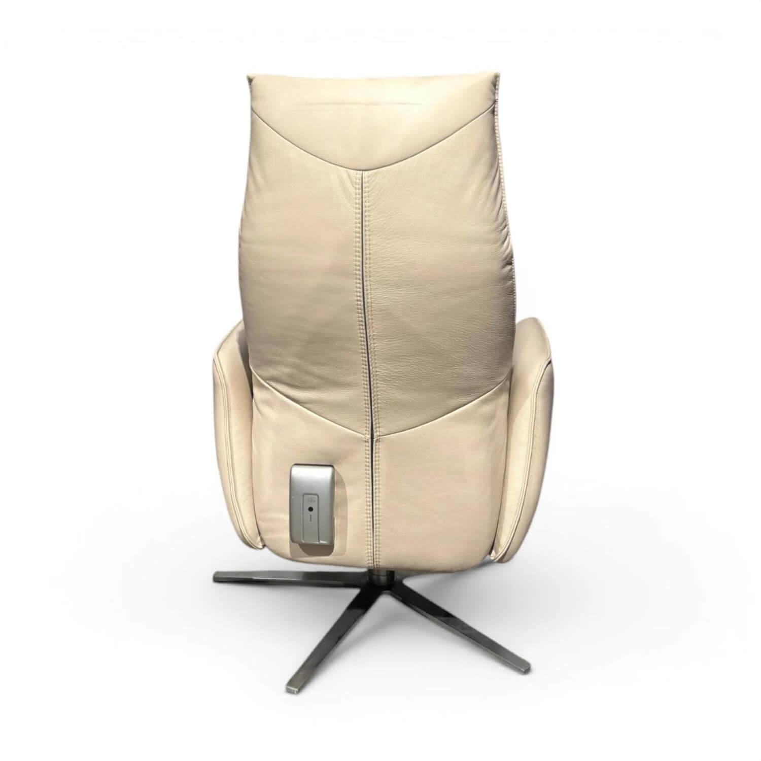 himolla - Sessel 7917 S-Lounger Leder Longlife Rustika Nebel Beige Sternfuß Metall Edelstahl Inkl. Elektr. Verstellfunktionen - 7