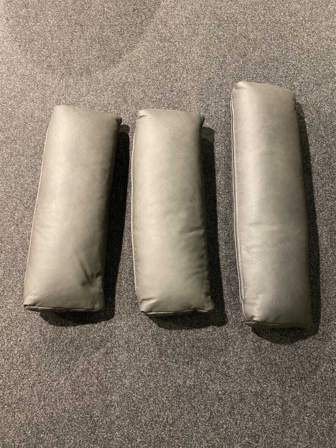 Musterring - Ecksofa MR 270 Leder 60 Cloudy Schiefer Grau mit Kopfstütze und 5 Kissen - 24