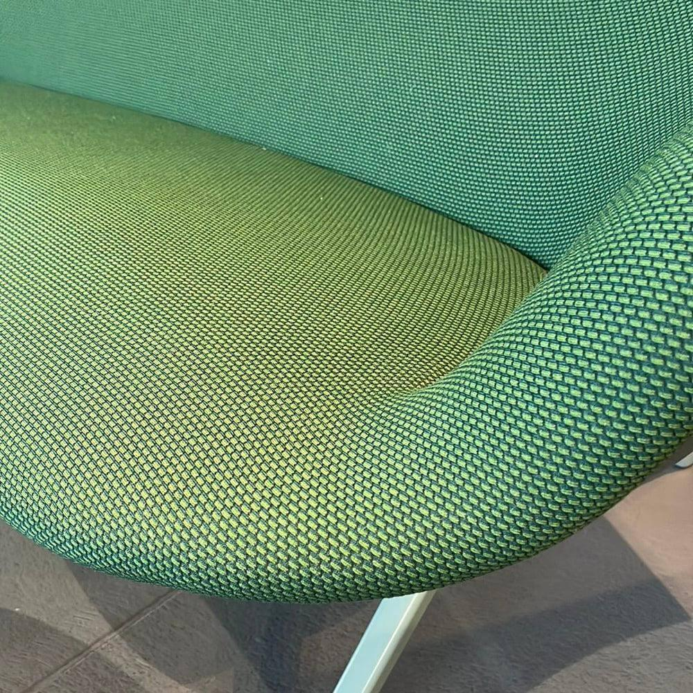 Vitra - Sofa Abalon Plattform Stoff Drop Sitz Grün 961 Rücken Dunkelgrün 971 Füße Mint Grün Pulverbeschichtet Inklusive Hocker - 7