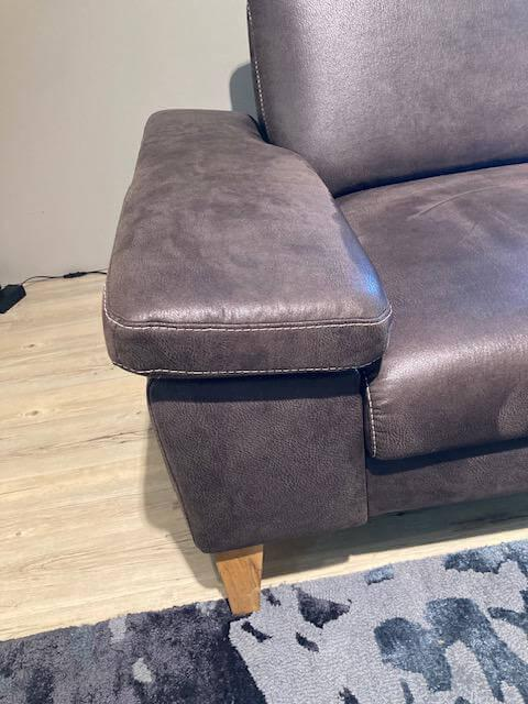 Activineo - Ecksofa Benson Stoff Relax 123 Espresso Braun Füße Braun Geölt - 3