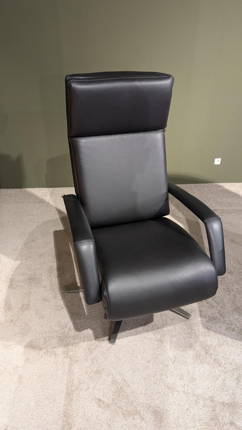 Erpo - Sessel 410 18 Leder 42 Schwarz 136 Sternfuß Edelstahl Gebürstet Inklusive 2 Motorisch Mit Akku - 3