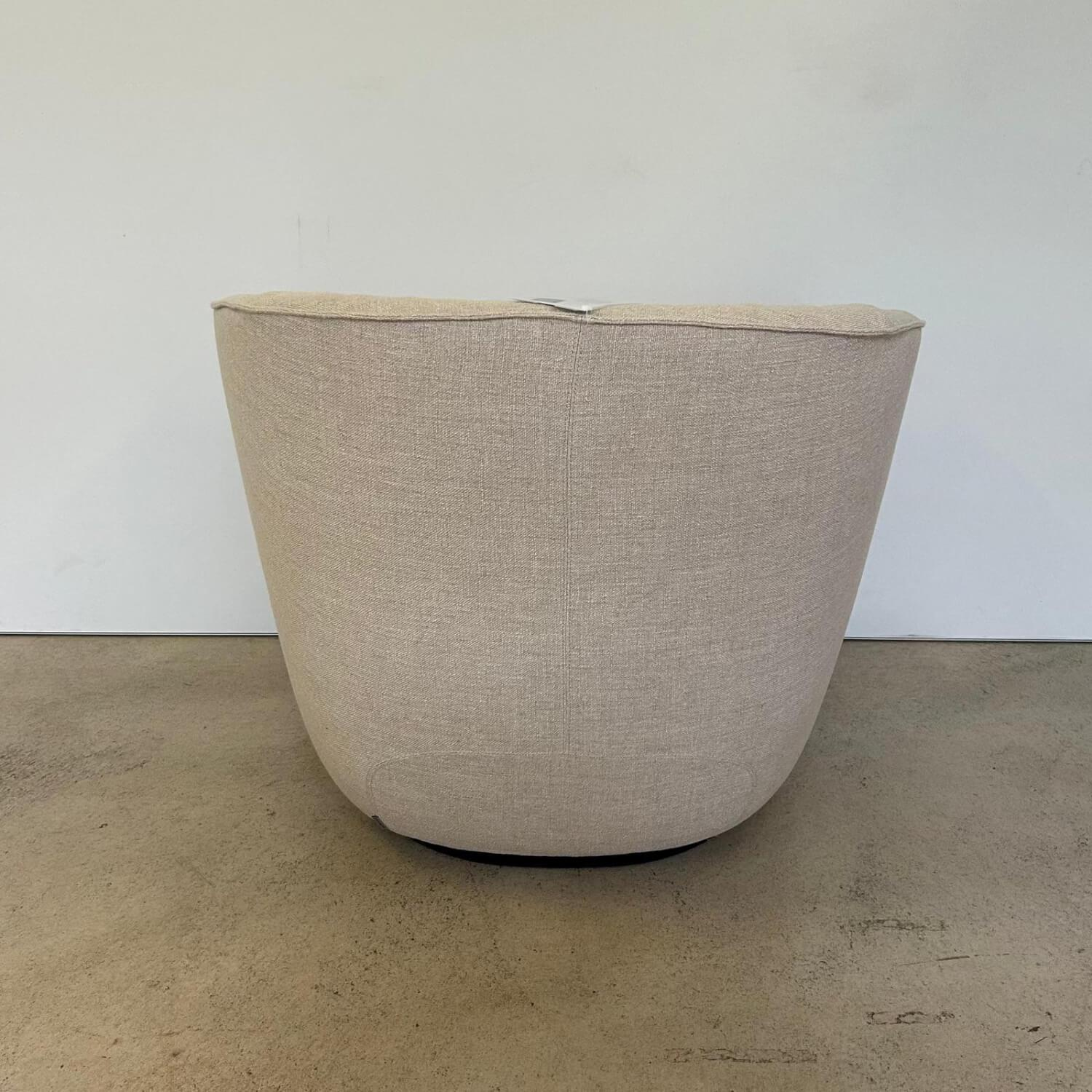 Walter Knoll - Sessel Ishino 195 10 Stoff Gaia 7892 Linen Grau Beige Sockel Holz Schwarz Lackiert Mit Kunststoffgleitern - 5
