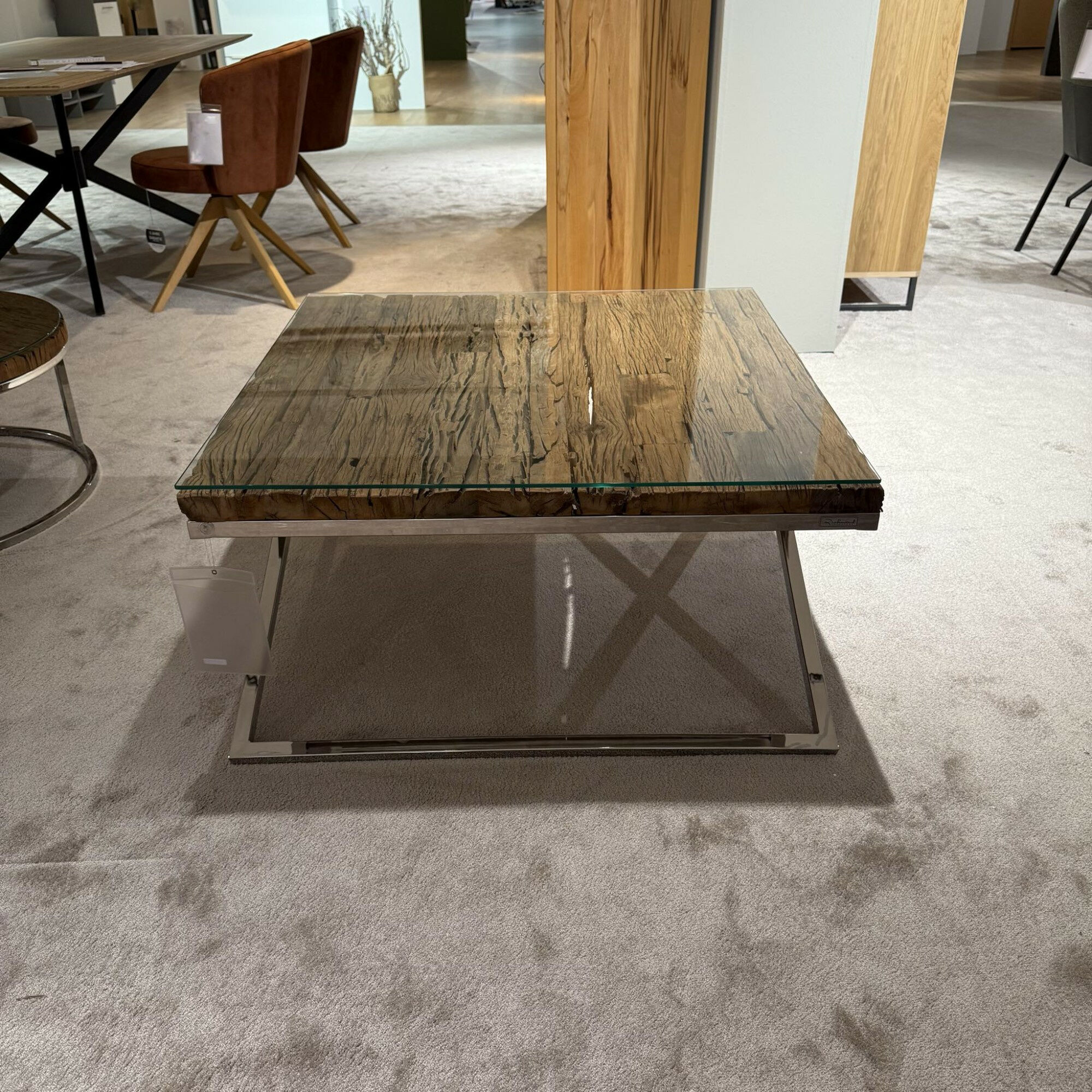 Richmond - Couchtisch Richmond Kensington Platte Glas Gestell Edelstahl - 3